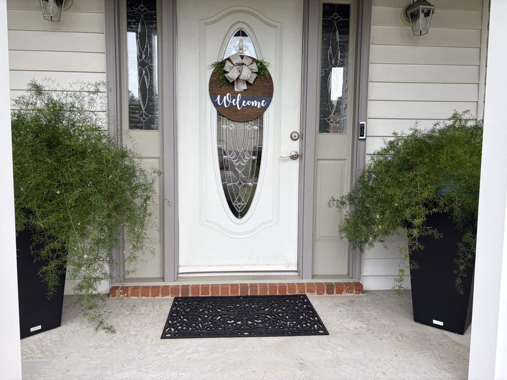 Veradek Pure Series Taper Planter - Tall Tapered Outdoor Planter with Shelf | Made From Durable Plastic Featuring a Removable Insert Shelf. Modern Porch/Patio Décor for Plants and Flowers customer photo 2