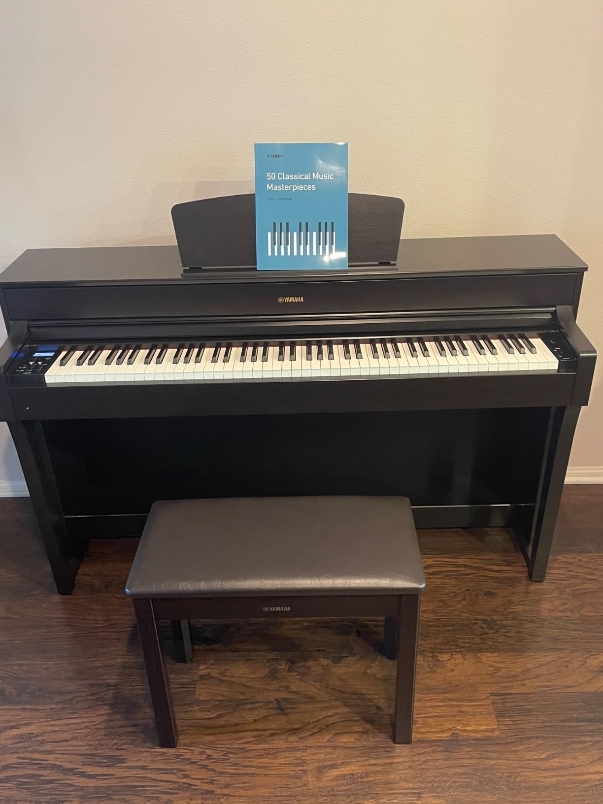 Yamaha YDP184 Console Digital Piano with Weighted 88-Key Graded Hammer 3 Action, CFX Concert Grand Piano Sound, Includes Bench (Dark Rosewood) customer photo 2