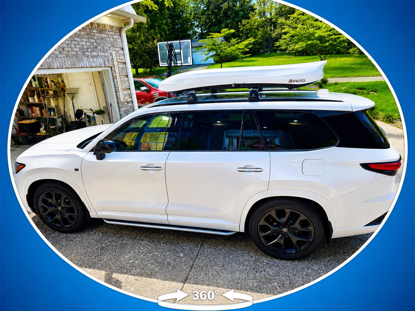 INNO WEDGE660 White 11 cu ft Roof Box, Hard Shell, Low Profile, Dual-Side Opening with Locks, Made in Japan customer photo 1
