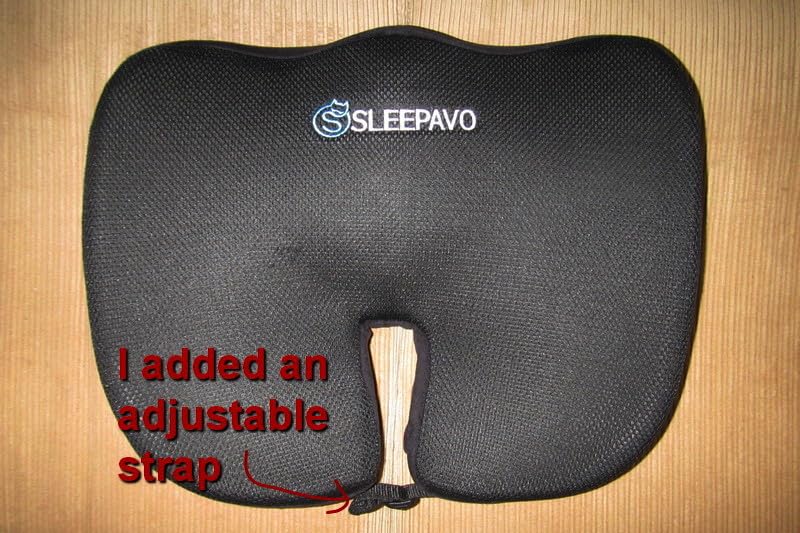 Sleepavo Office Chair Cushion - Seat Cushion for Tailbone Pain Relief - Butt Pillow for Coccyx, Sciatica, and Lower Back Pain - Orthopedic Chair Pad for Lumbar Support in Office Desk, Car, Airplane customer photo 1