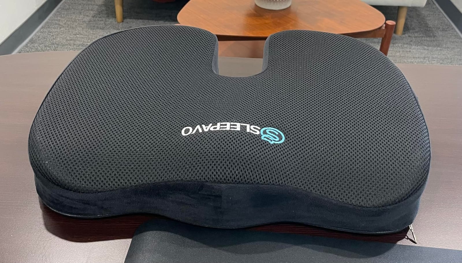 Sleepavo Office Chair Cushion - Seat Cushion for Tailbone Pain Relief - Butt Pillow for Coccyx, Sciatica, and Lower Back Pain - Orthopedic Chair Pad for Lumbar Support in Office Desk, Car, Airplane customer photo 2