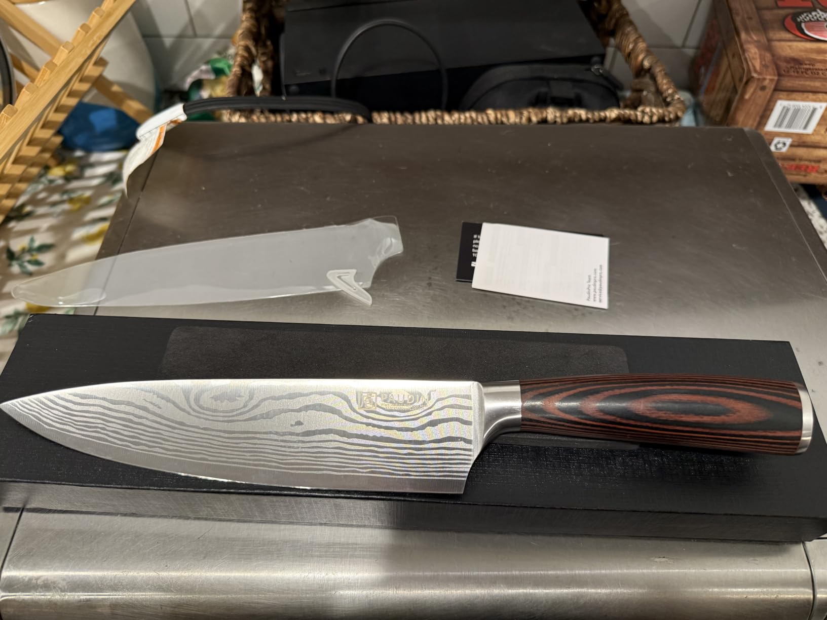 PAUDIN Chef Knife, 8 Inch High Carbon Stainless Steel Sharp Kitchen Knife with Ergonomic Handle customer photo 1