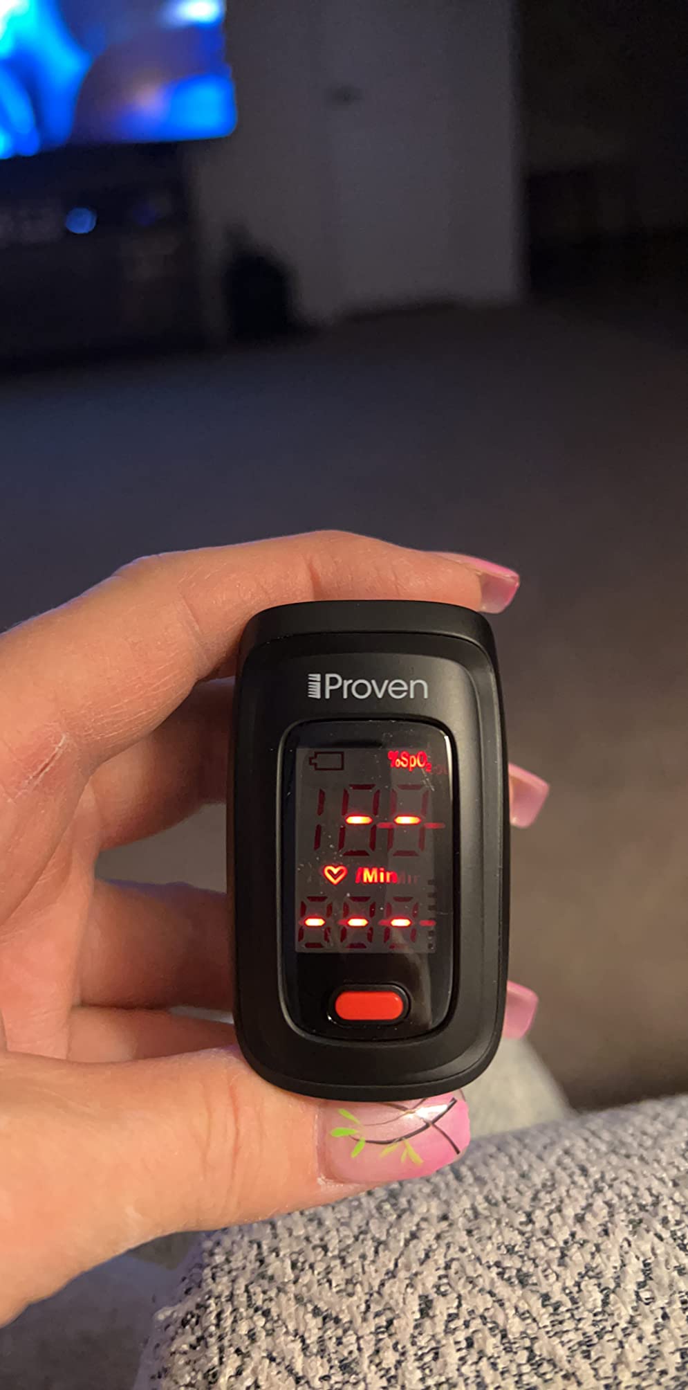 iProven Pulse Oximeter Fingertip for Oxygen Saturation & Respiratory Rate | Pulse Rate and Blood Oxygen Saturation Monitor, Finger Oximeter O2 Monitor, Batteries, Case & Lanyard Included customer photo 2