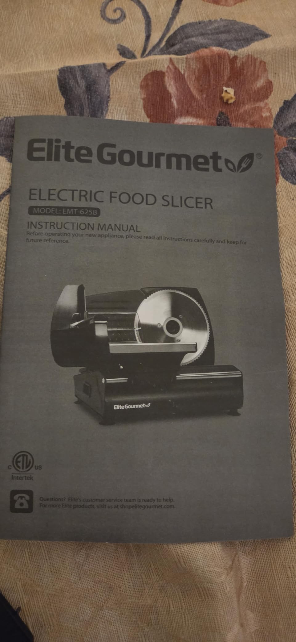 Elite Gourmet EMT-625B Deli Meat Slicer, Adjustable Thickness, 7.5