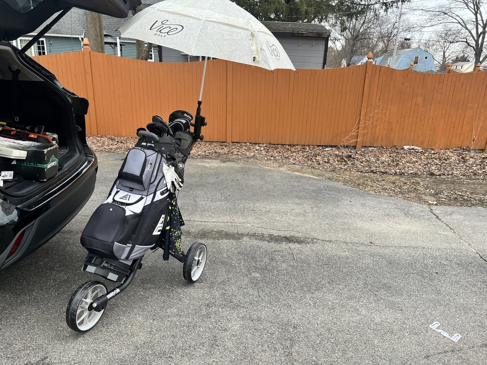 CaddyTek EZ-Fold 3 Wheel Golf Push Cart Version 8 customer photo 2