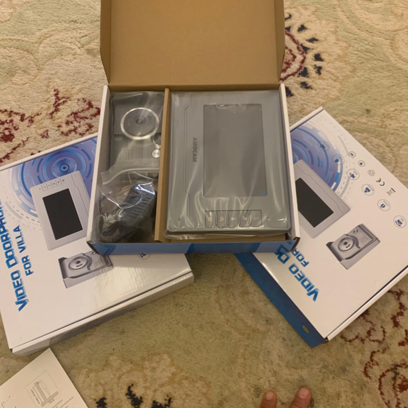Video Intercom System, Wired 7 Inches Monitor Video doorphone Doorbell System, Video Door Phone HD Camera Kits Support Unlock, Monitoring, Dual-Way Intercom for Villa House Office Apartment customer photo 1