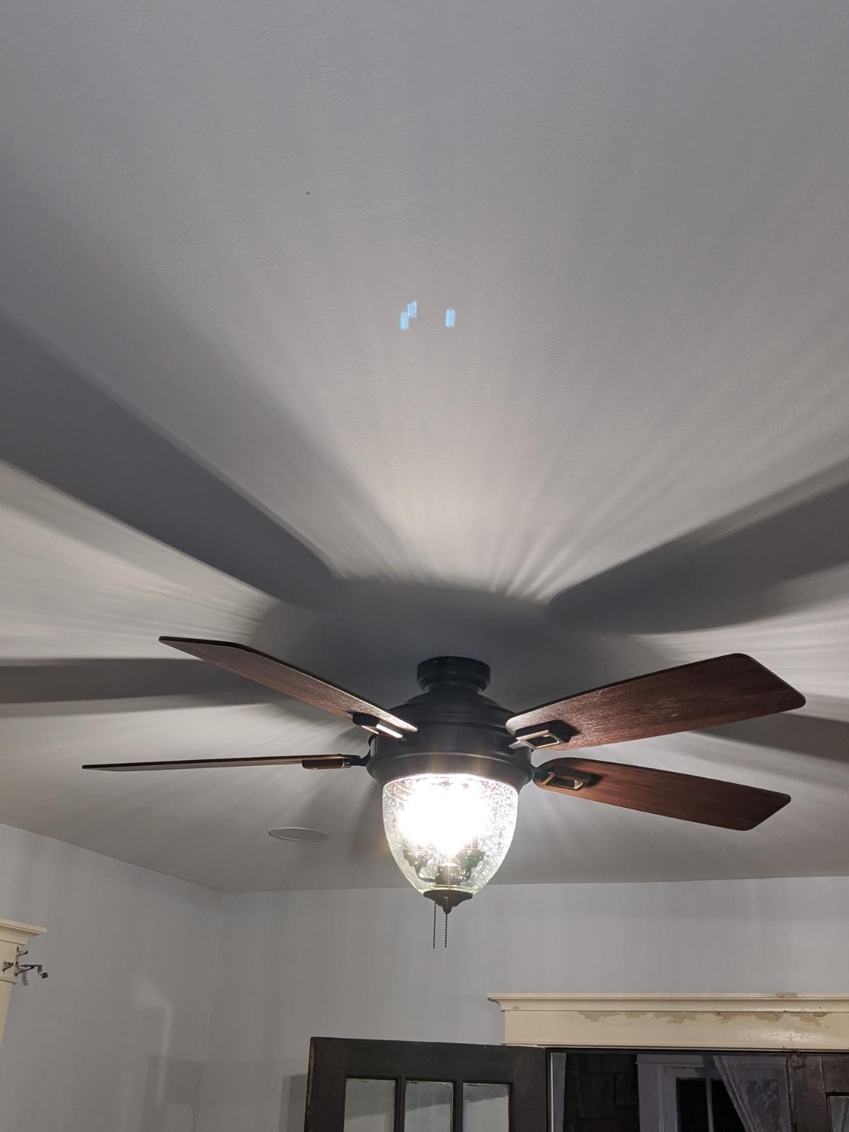 Honeywell Ceiling Fans Glencrest, 52 Inch Indoor Outdoor LED Ceiling Fan with Light, Pull Chain, Dual Mounting Options, ETL Damp Rated, Dual Finish Blades, Reversible Motor customer photo 1