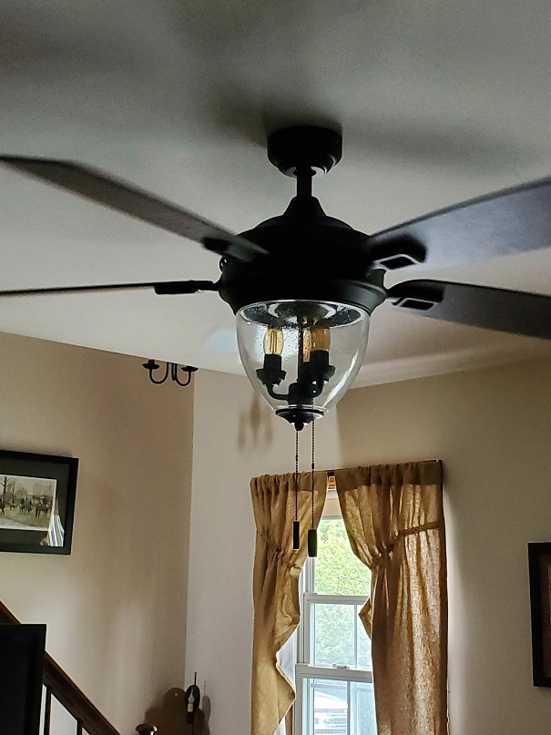 Honeywell Ceiling Fans Glencrest, 52 Inch Indoor Outdoor LED Ceiling Fan with Light, Pull Chain, Dual Mounting Options, ETL Damp Rated, Dual Finish Blades, Reversible Motor customer photo 2