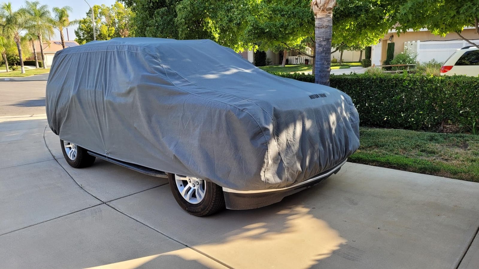 Motor Trend 4-Layer 4-Season Auto Cover - Waterproof Outdoor UV Protection for Heavy Duty Use, Full Car Cover for Vans, SUVs, Crossovers up to 210