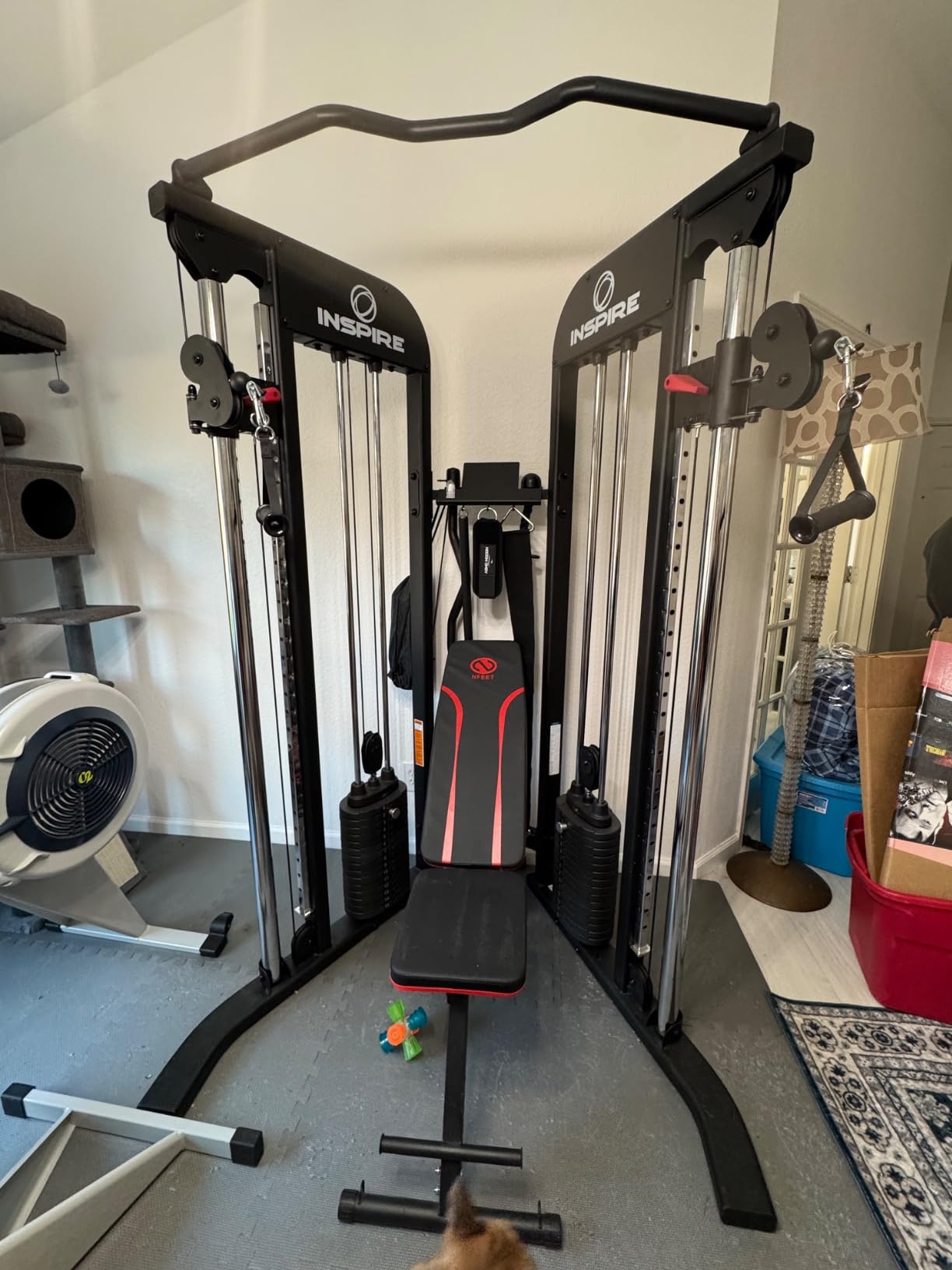 Inspire Fitness FTX Functional Trainer - Compact at Home Workout Machine with Accessories - Space Saving Design - Home Gym Cable Machine and Two 165 lb Weight Stacks customer photo 2
