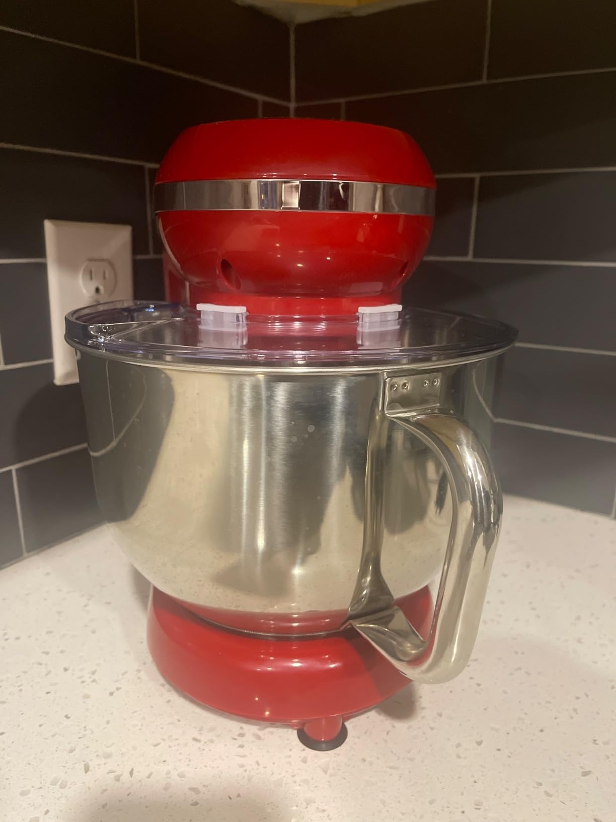 VIVOHOME Stand Mixer, 6-Quart Tilt-Head Kitchen Mixer with Bowl, Red | 10 Speeds, Splash Guard, Dough Hook, Beater, Whisk, Egg Separator, for Cake & Bread customer photo 1