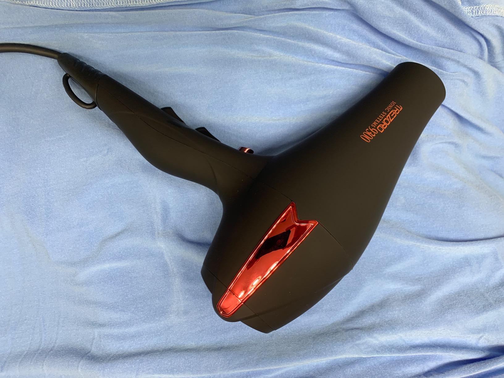 TREZORO Professional Hair Dryer, Ionic Ceramic Tourmaline Technology, 2000W Fast Quiet Drying, with Narrow & Wide Concentrator Nozzles, 3 Heat & 2 Speed Settings, Cool Shot Button, Black customer photo 1