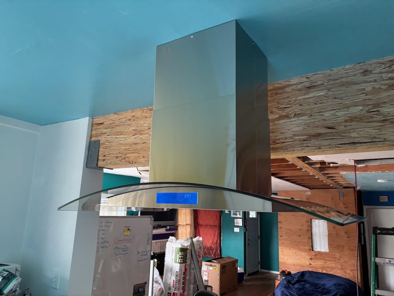 Cosmo COS-668ICS900 36 in. Lumin Coll 380 CFM Ducted Island Range Hood, LED, Stainless Steel with Soft Touch Controls, 3 Fan Speeds, Permanent Dishwasher-Safe Baffle Filters, Glass Visor customer photo 1