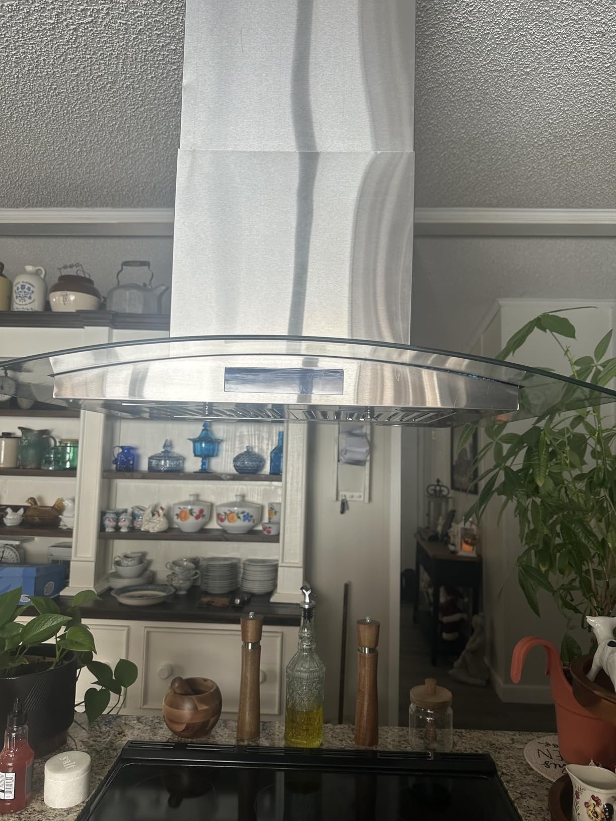 Cosmo COS-668ICS750 30 in. Lumin Coll 380 CFM Ducted Island Range Hood, LED, Stainless Steel with Soft Touch Controls, 3 Fan Speeds, Permanent Dishwasher-Safe Baffle Filters, Glass Visor customer photo 1