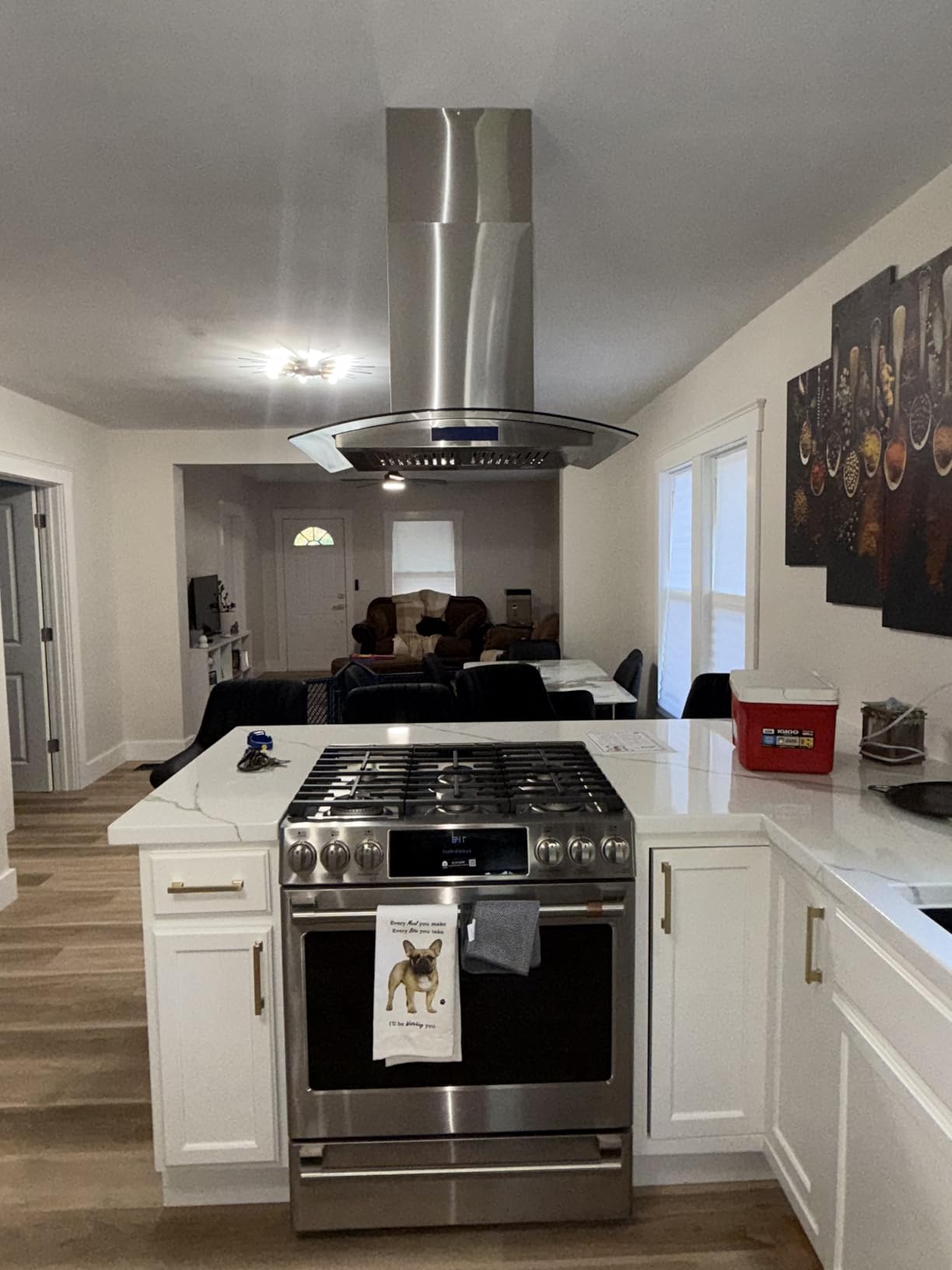 Cosmo COS-668ICS750 30 in. Lumin Coll 380 CFM Ducted Island Range Hood, LED, Stainless Steel with Soft Touch Controls, 3 Fan Speeds, Permanent Dishwasher-Safe Baffle Filters, Glass Visor customer photo 2