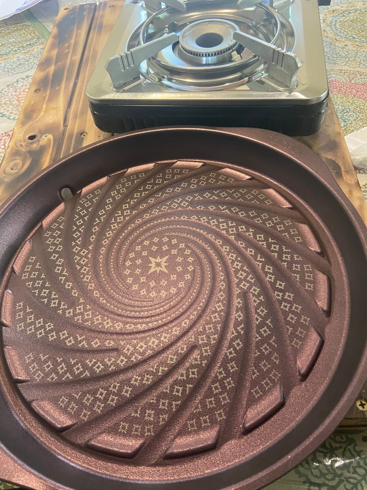 TECHEF - Stovetop Korean BBQ Non-Stick Grill Pan with Agni Portable Gas Stove Burner, Made in Korea (Grill Pan w Stove) customer photo 2