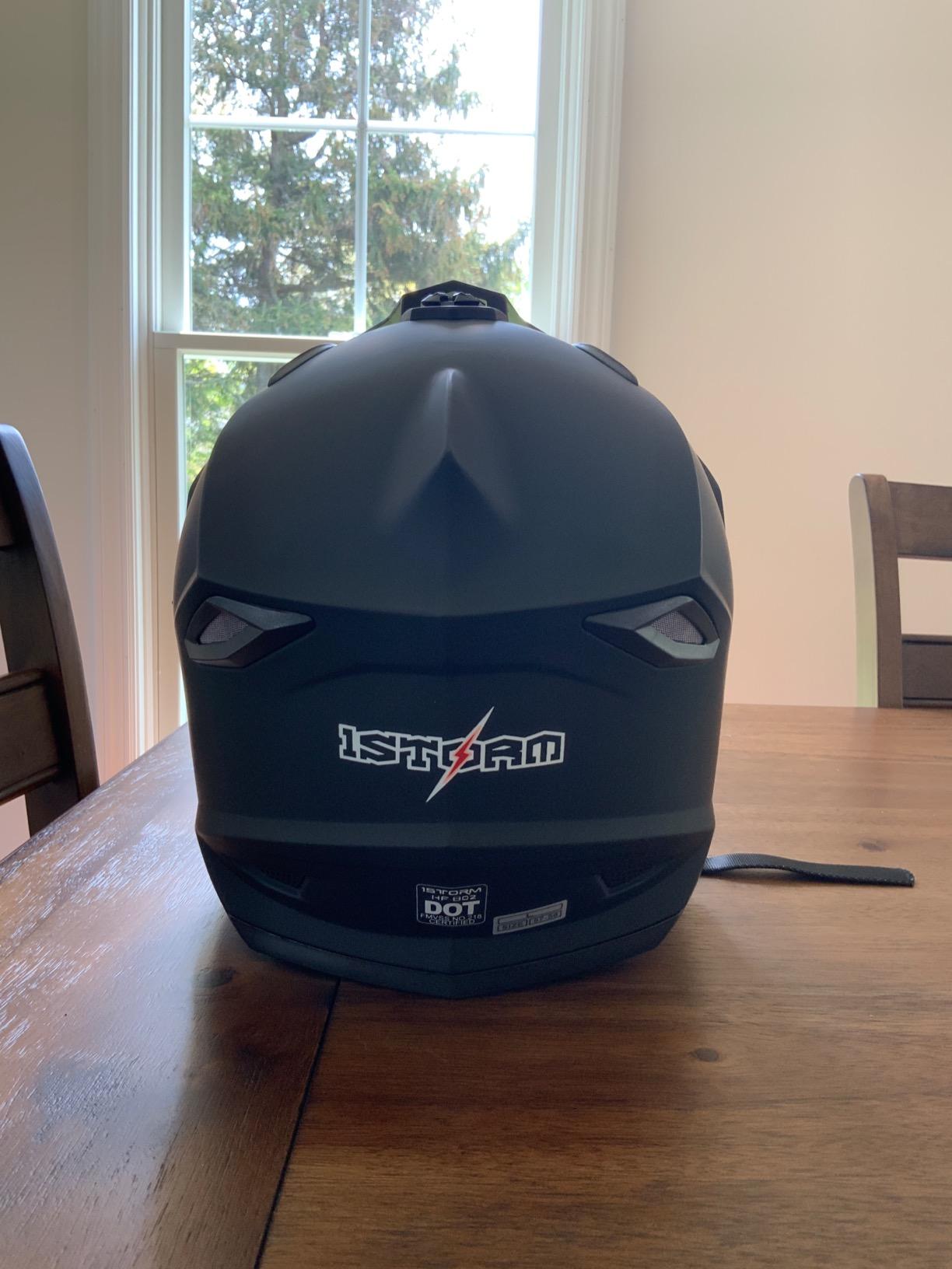 1Storm Dual Sport Motorcycle Motocross Off Road Full Face Helmet Dual Visor: HF802 customer photo 2