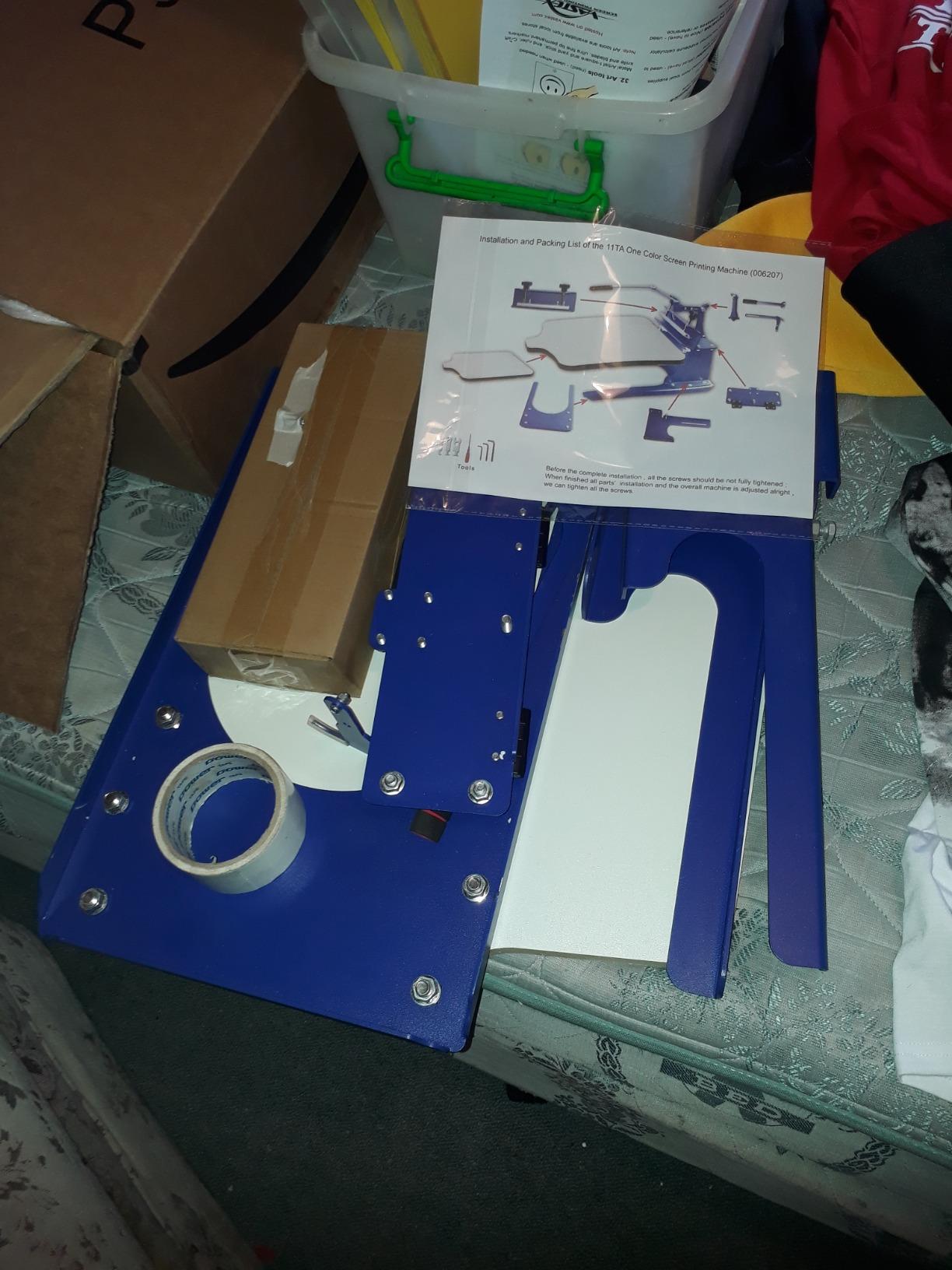 INTBUYING Screen Printing Machine Silk Screen Printing Press 1 Color T-Shirt Press customer photo 1