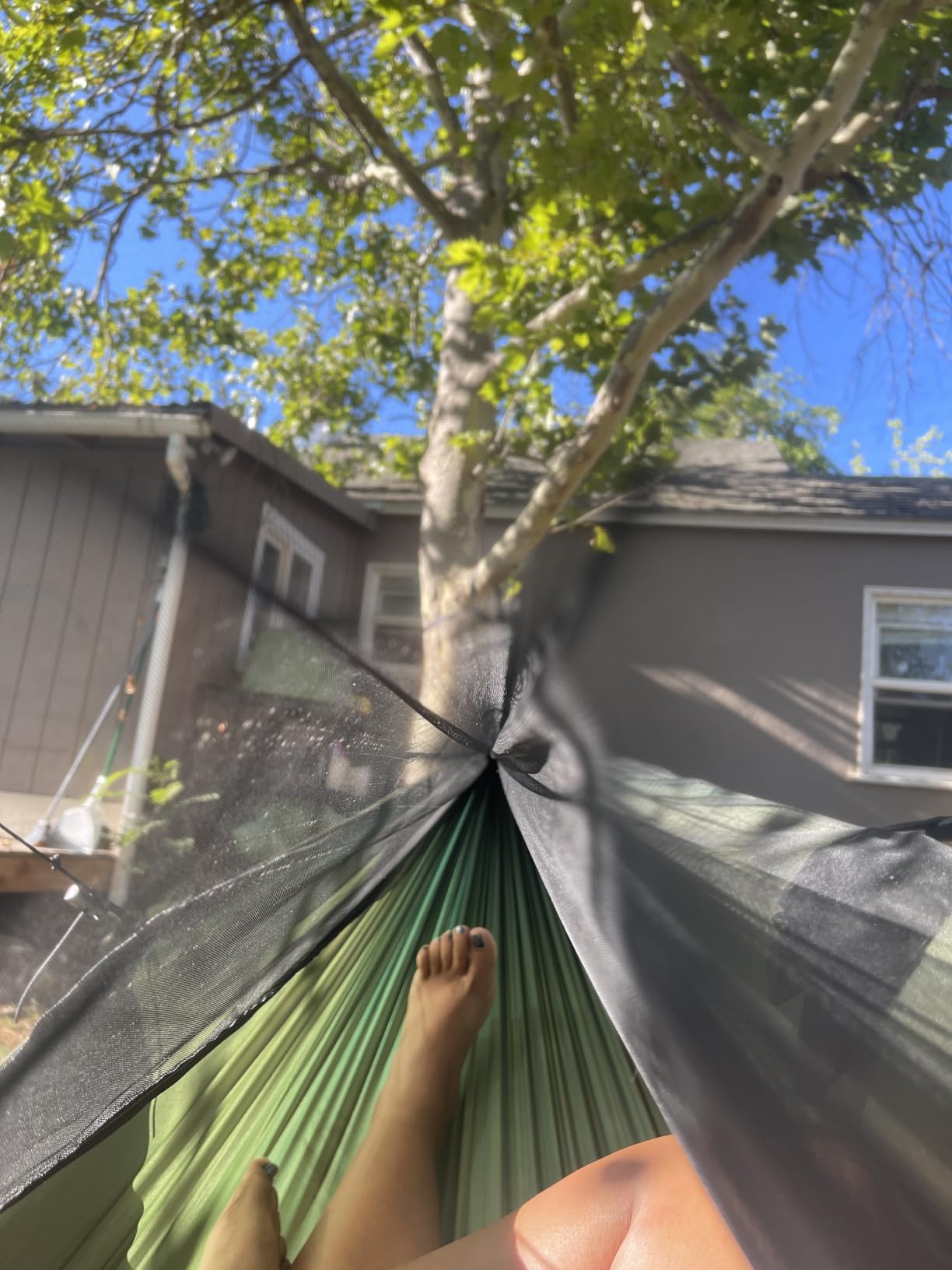 Covacure Camping Hammock, 772 lbs Capacity Double Hammock - Black | Lightweight Hammocks with Tree Straps & Carry Bag, Durable Parachute Nylon, Portable for Hiking, Backyard, Travel, Beach customer photo 2