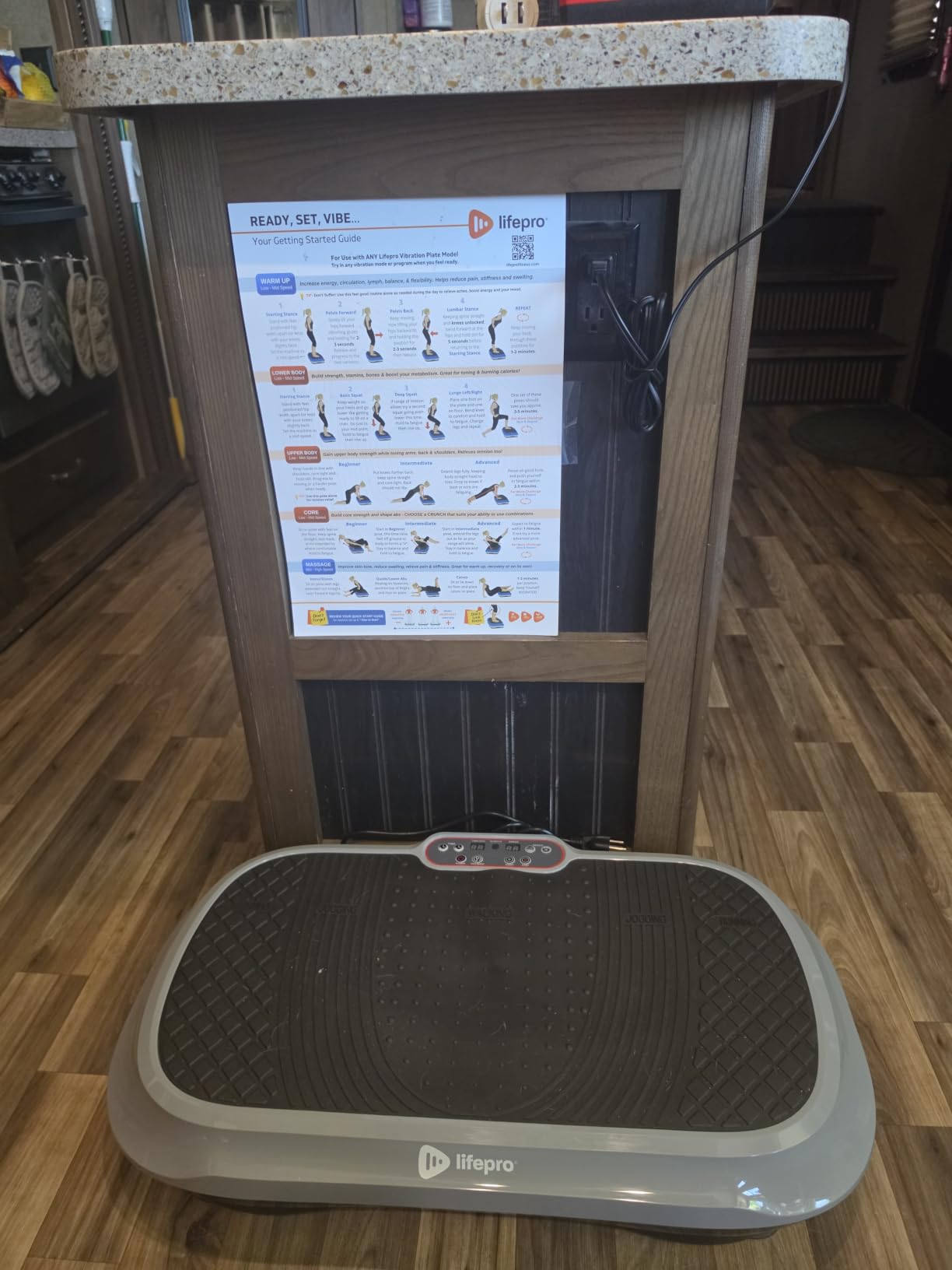 Lifepro Waver Vibration Plate Exercise Machine with 99 Speeds & 10 Presets | Resistance Bands, Non-Slip Surface, 330 lbs Capacity - Vibration Plate for Lymphatic Drainage, Body Toning, Full-Body Workout customer photo 2
