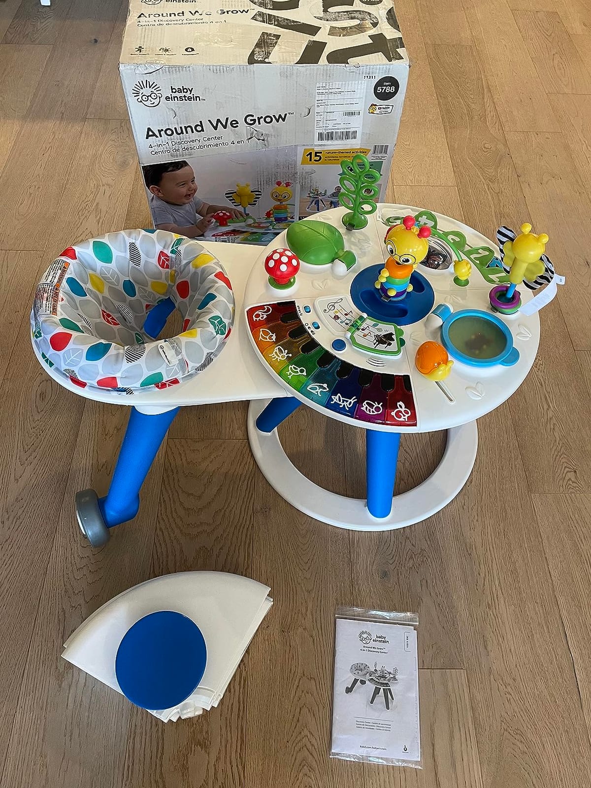 Baby Einstein 4-in-1 Activity Center & Walker with Piano, Age 6M+ | 4 ways to grow: walker, discovery table, art table & floor play-entertains babies 6-36 months with 15+ activities customer photo 1