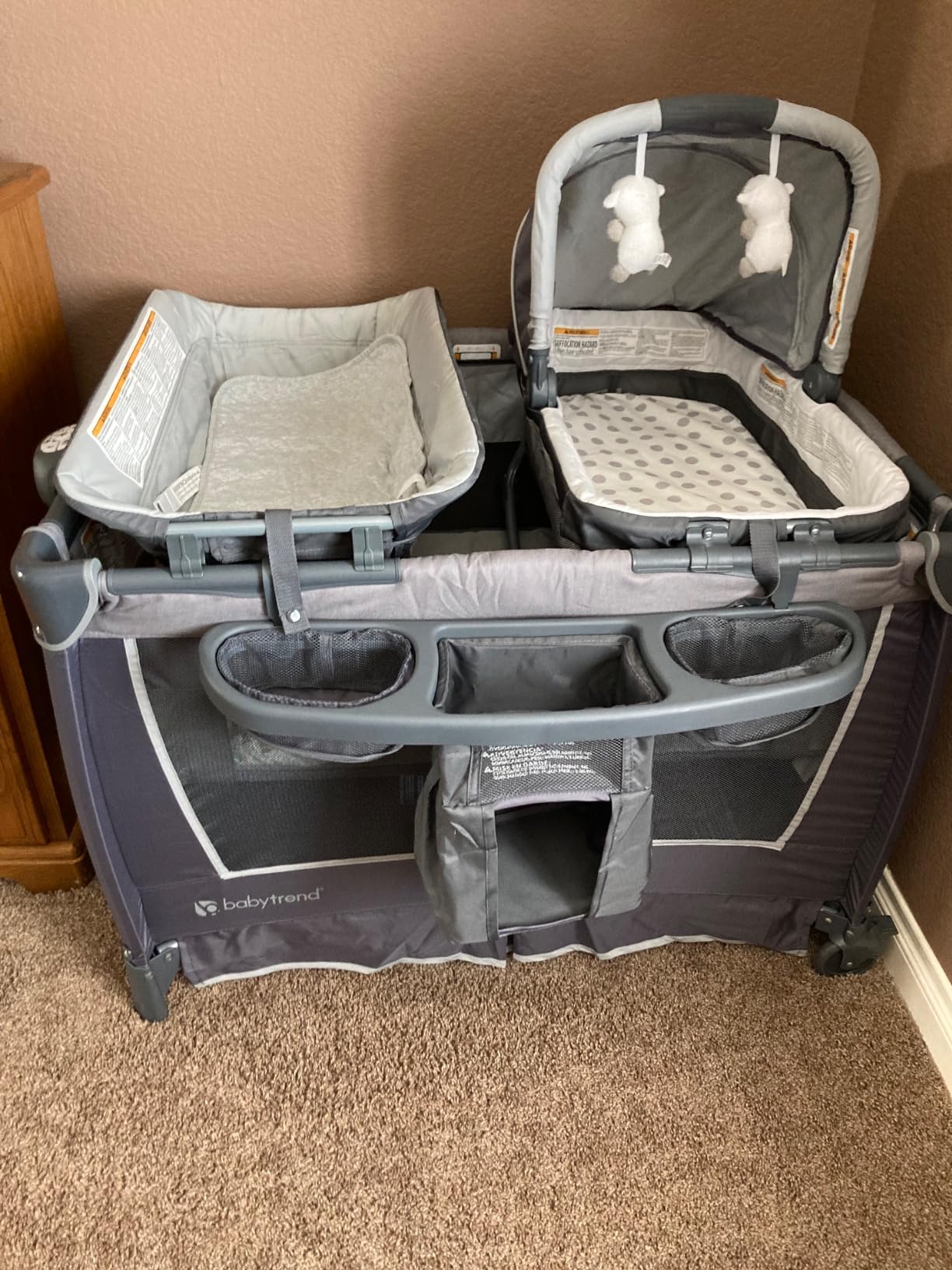 Baby Trend Retreat Nursery Center Playard, Bassinet & Storage, Robin customer photo 1
