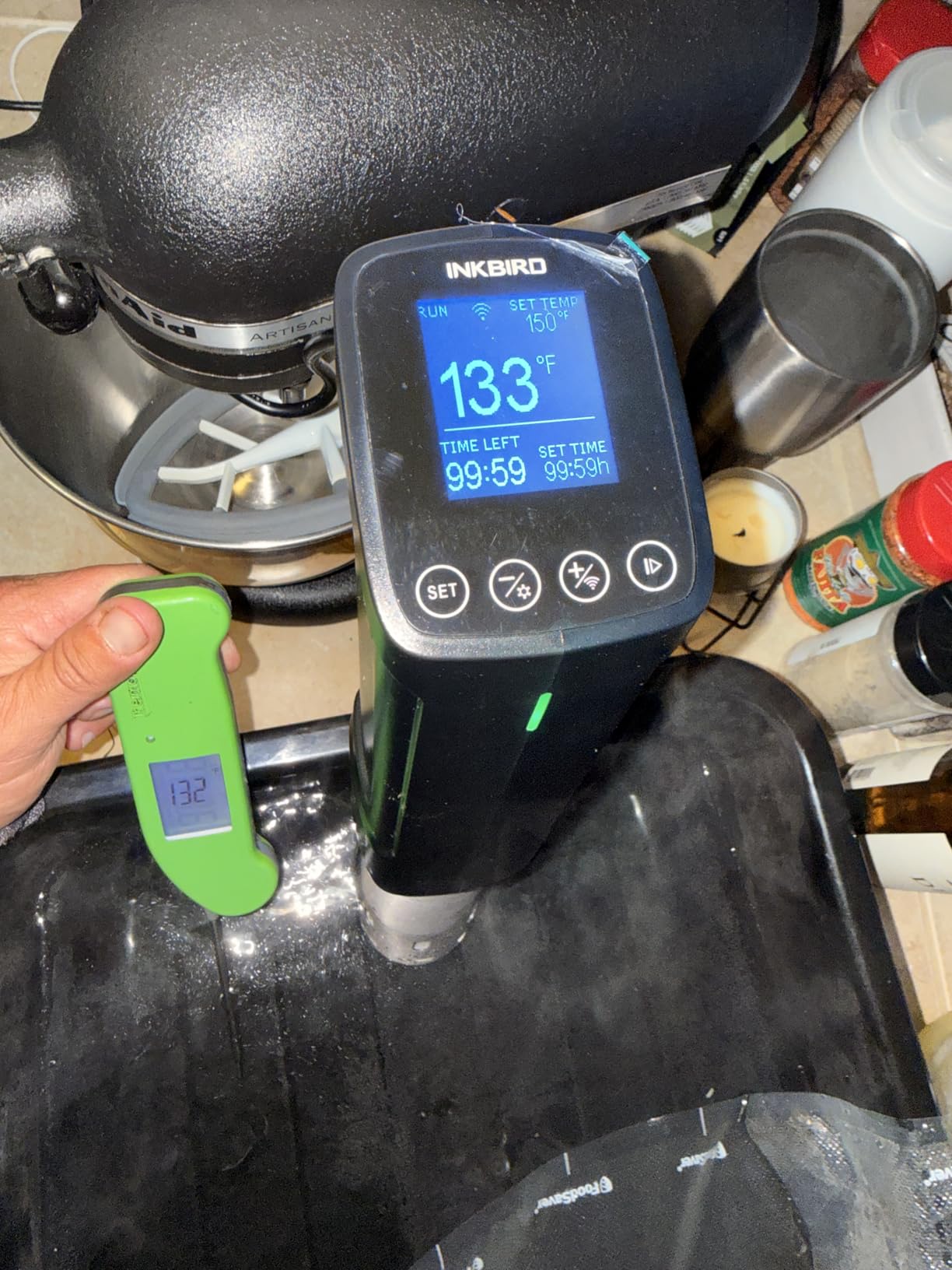 NKBIRD WIFI Sous Vide Cooker ISV-100W, 1000 Watts Fast-Heating W/Free APP | Sous Vide Machine Immersion Circulator w/ 14 Free Preset Recipes, Thermal Immersion w/ Smart Timer, Calibration Function customer photo 2