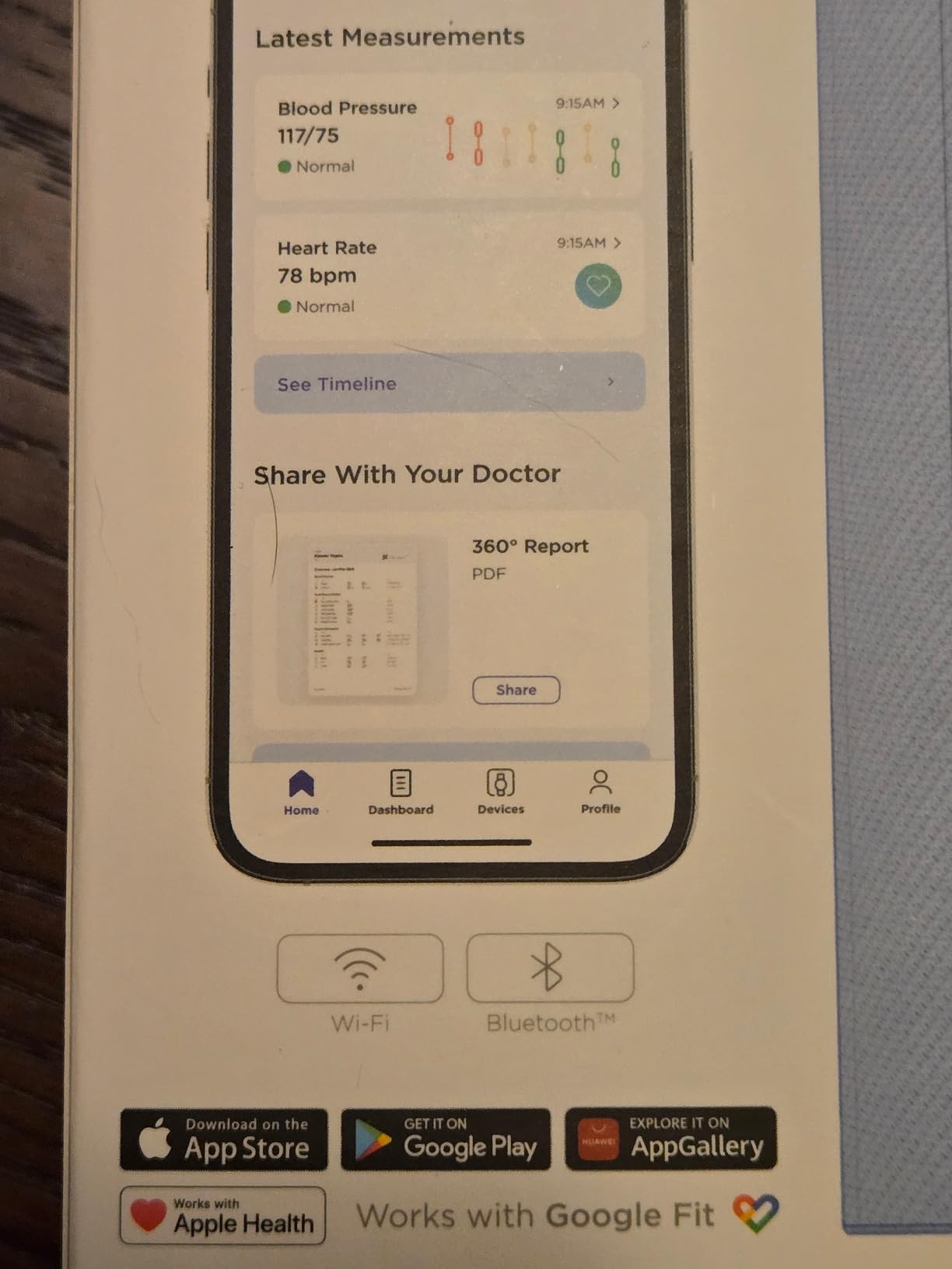 WITHINGS BPM Connect - Blood Pressure Cuff, FDA Cleared, WiFi & Bluetooth customer photo 1