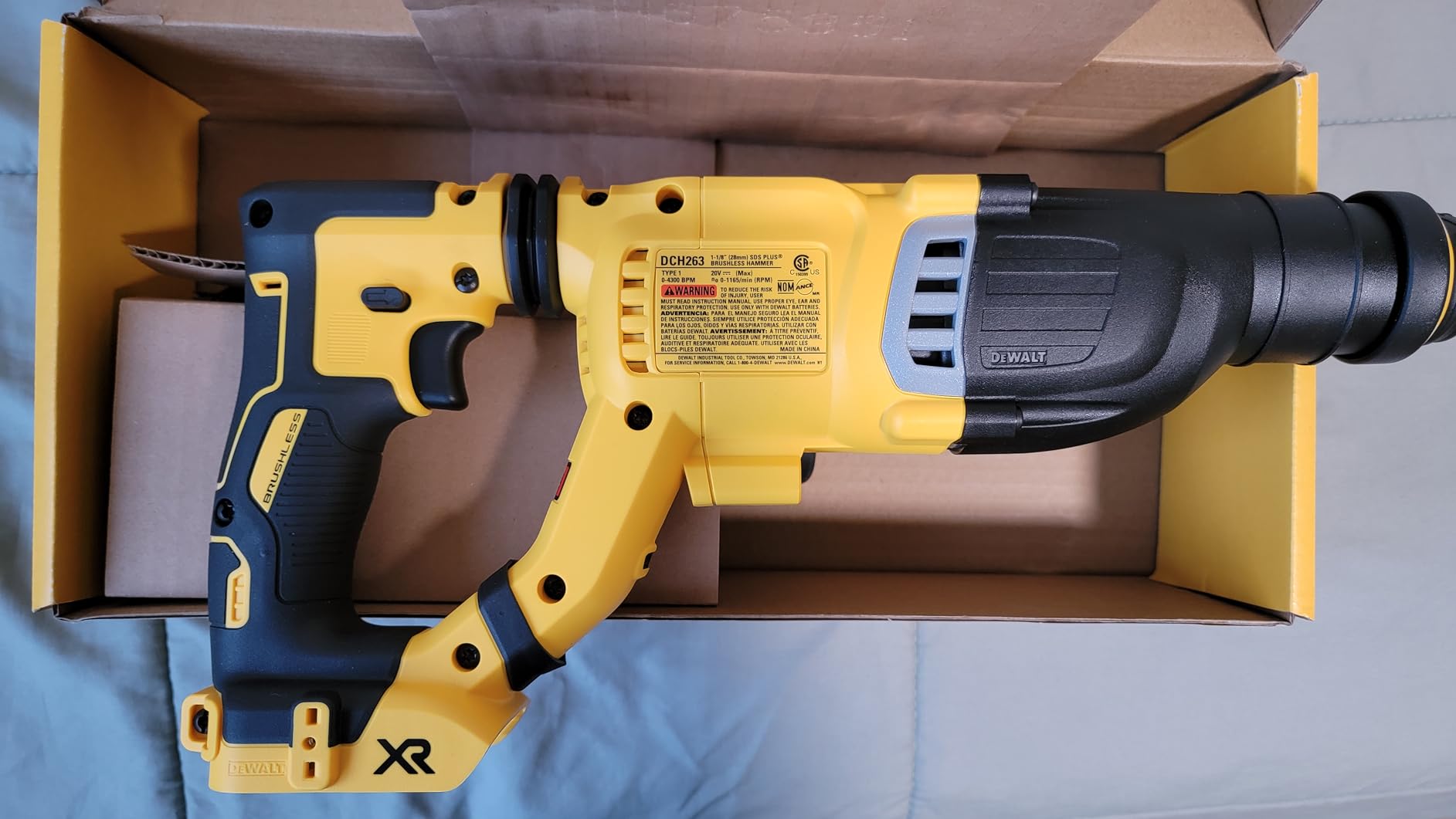 DEWALT 20V MAX Rotary Hammer, SDS Plus, 1-1/8-Inch, Tool Only (DCH263B) customer photo 1