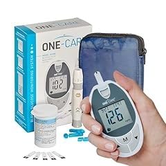 ONE-CARE Glucose Monitoring Kit, Meter + 10 Strips + Lancing Tool | 5 µL Sample, Results in 5 Sec, Large Display, Auto-Coding, Carry Case & Log Book Included, Complete Starter Kit customer photo 1