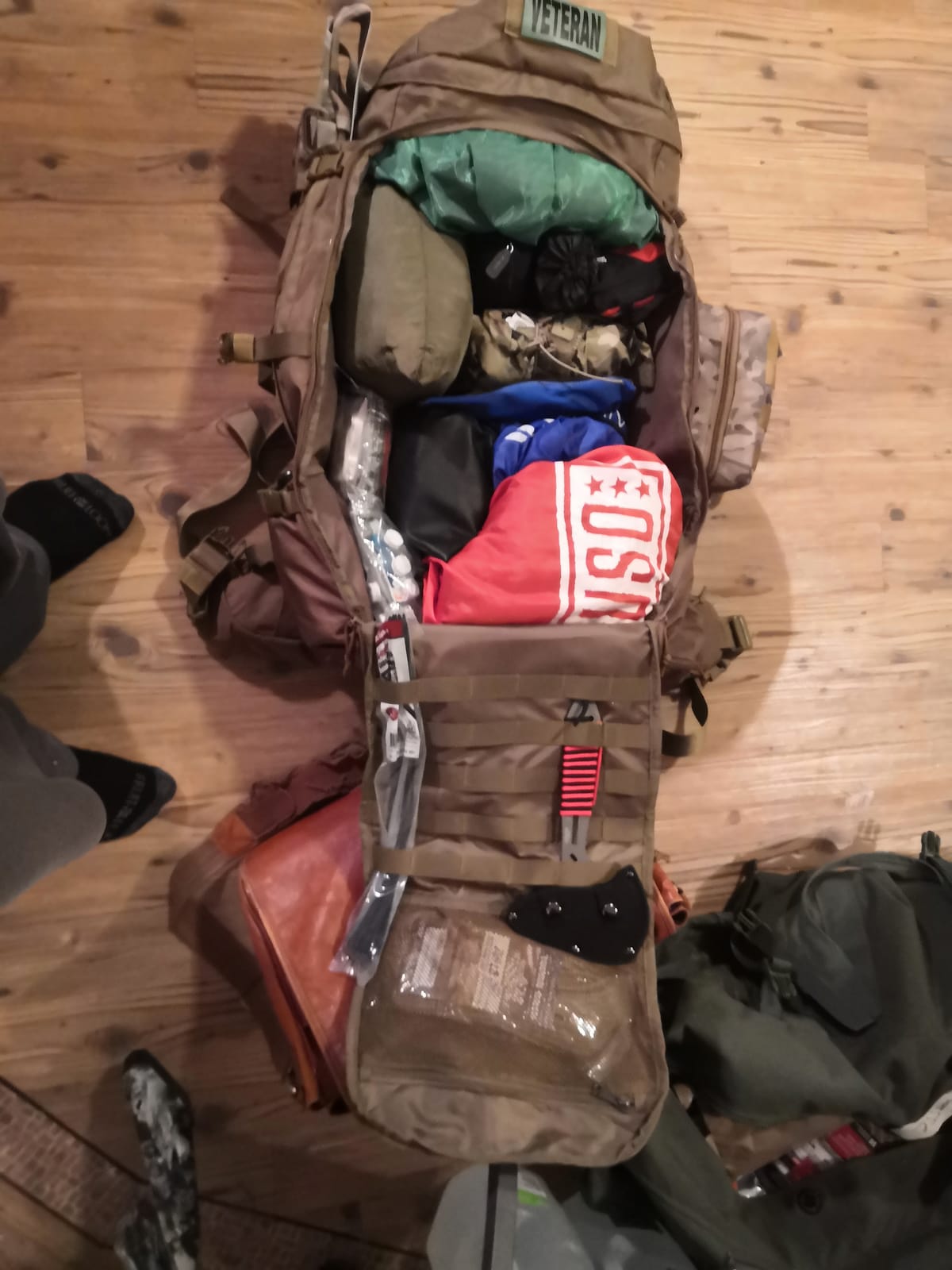 Mardingtop 75L Molle Hiking Internal Frame Backpacks with Rain Cover for Camping, Backpacking, Travelling (Khaki) customer photo 1