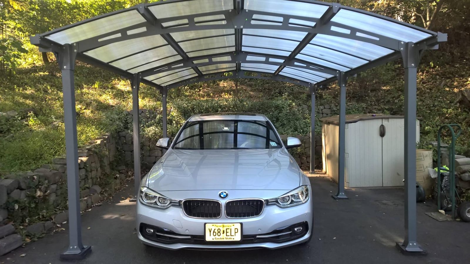 Canopia Arcadia 12' x 14' x 8' Metal Polycarbonate Carport, Gray | Durable Galvanized Steel Frame, UV Protected Roof Panels, Freestanding Canopy Awning DIY Kit Car, SUV, Truck, Boat Storage customer photo 1