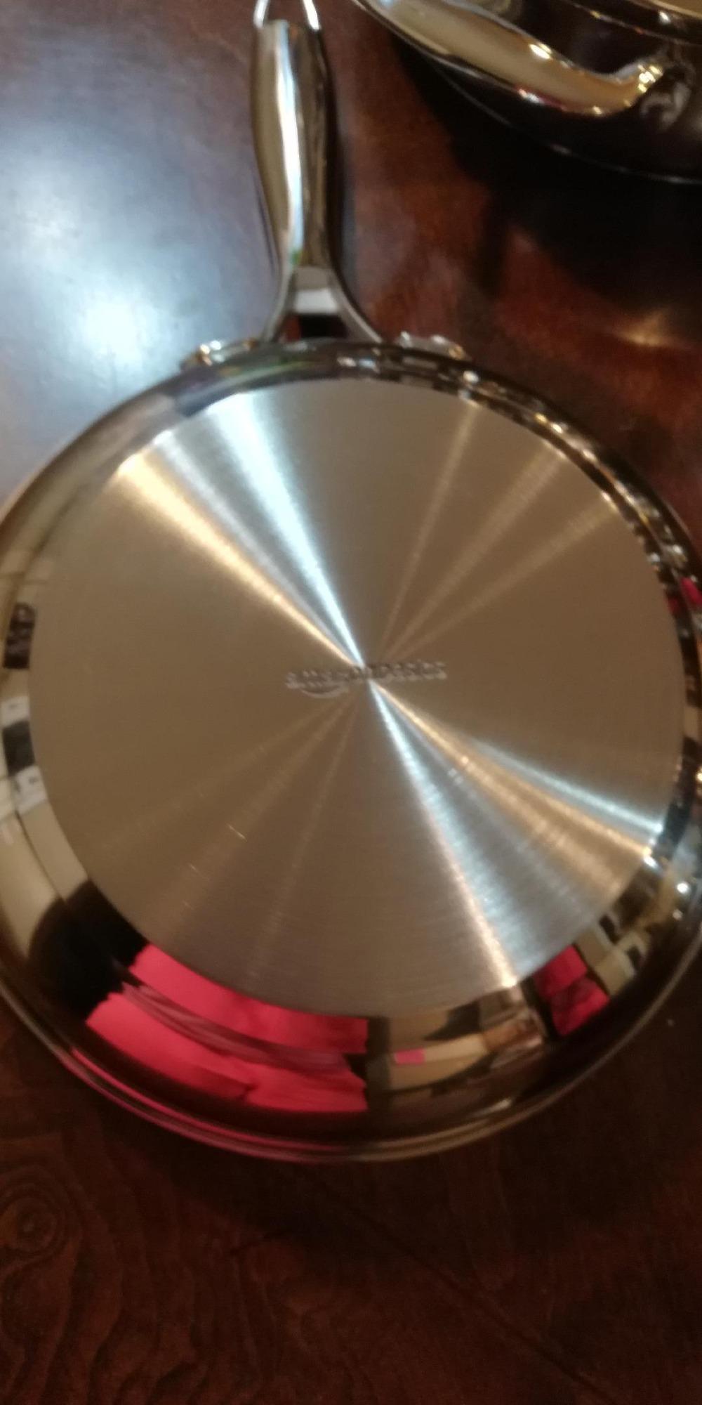 Amazon Basics Stainless Steel Cookware 15-Piece Set, Oven Safe, Induction-Ready, Even Heating, Easy to Clean, Stay-Cool Handles, Pots and Pans, Silver customer photo 2