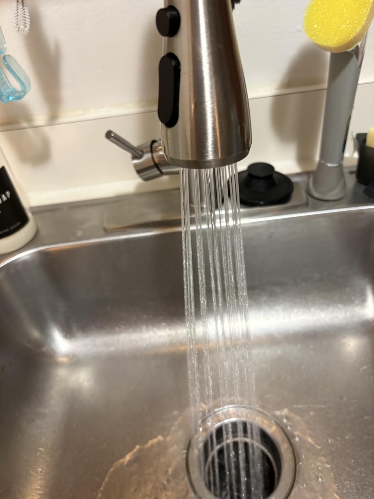 FORIOUS Kitchen Faucets Pull Down Sprayer, Stainless Steel, Brushed Nickel | Classic High Arc, Single Handle Kitchen Sink Faucet customer photo 1