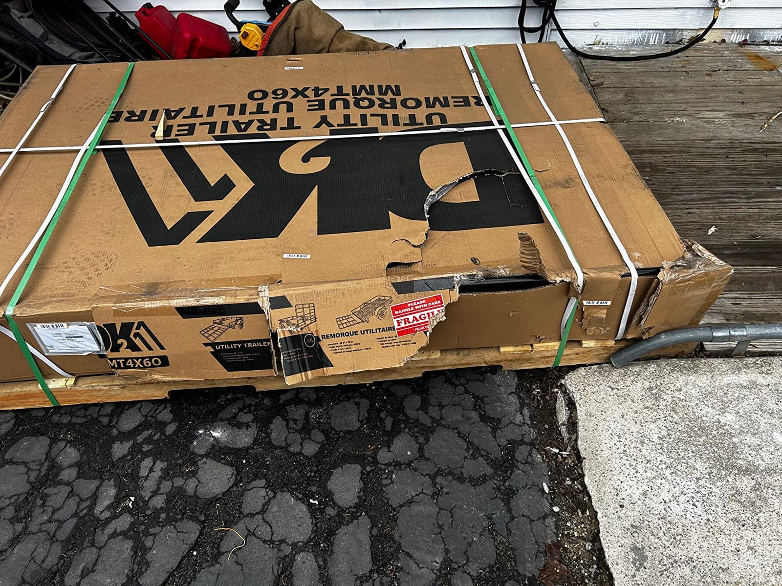 DK2 4 ft. x 6 ft. Single Axle Black UV Powder Coated Open Rail Utility Trailer customer photo 2