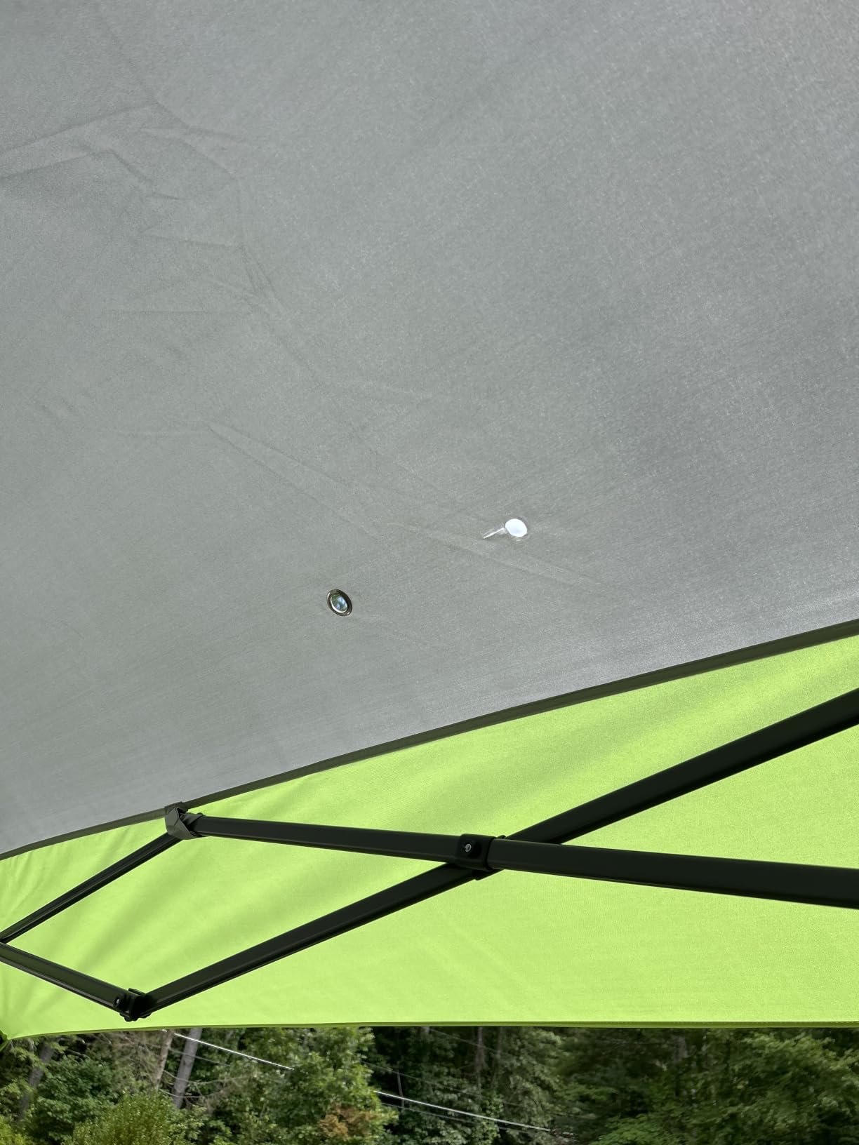 EAGLE PEAK 13x13 Pop Up Canopy Tent, Auto Extended Eaves, Gray | Easy Setup, Heavy Duty Outdoor Canopy Tent, Pop Up Gazebo for Backyard, Patio, Camping & Parties, Wheeled Carry Bag, UPF 50+ customer photo 2