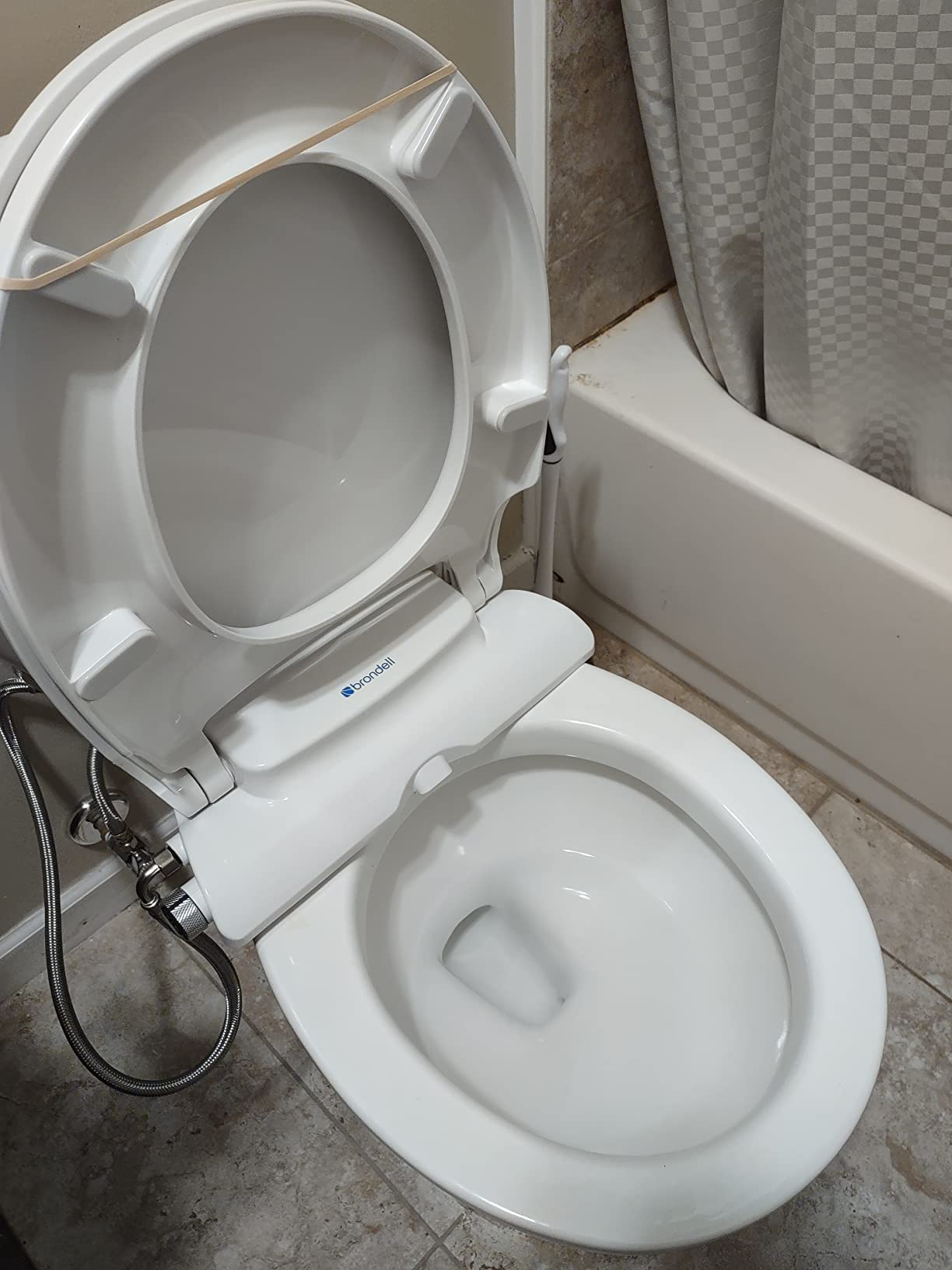 Brondell Bidet Toilet Seat Non-Electric Swash Ecoseat, Fits Elongated Toilets, White - Dual Nozzle System, Ambient Water Temperature - Bidet with Easy Installation customer photo 1