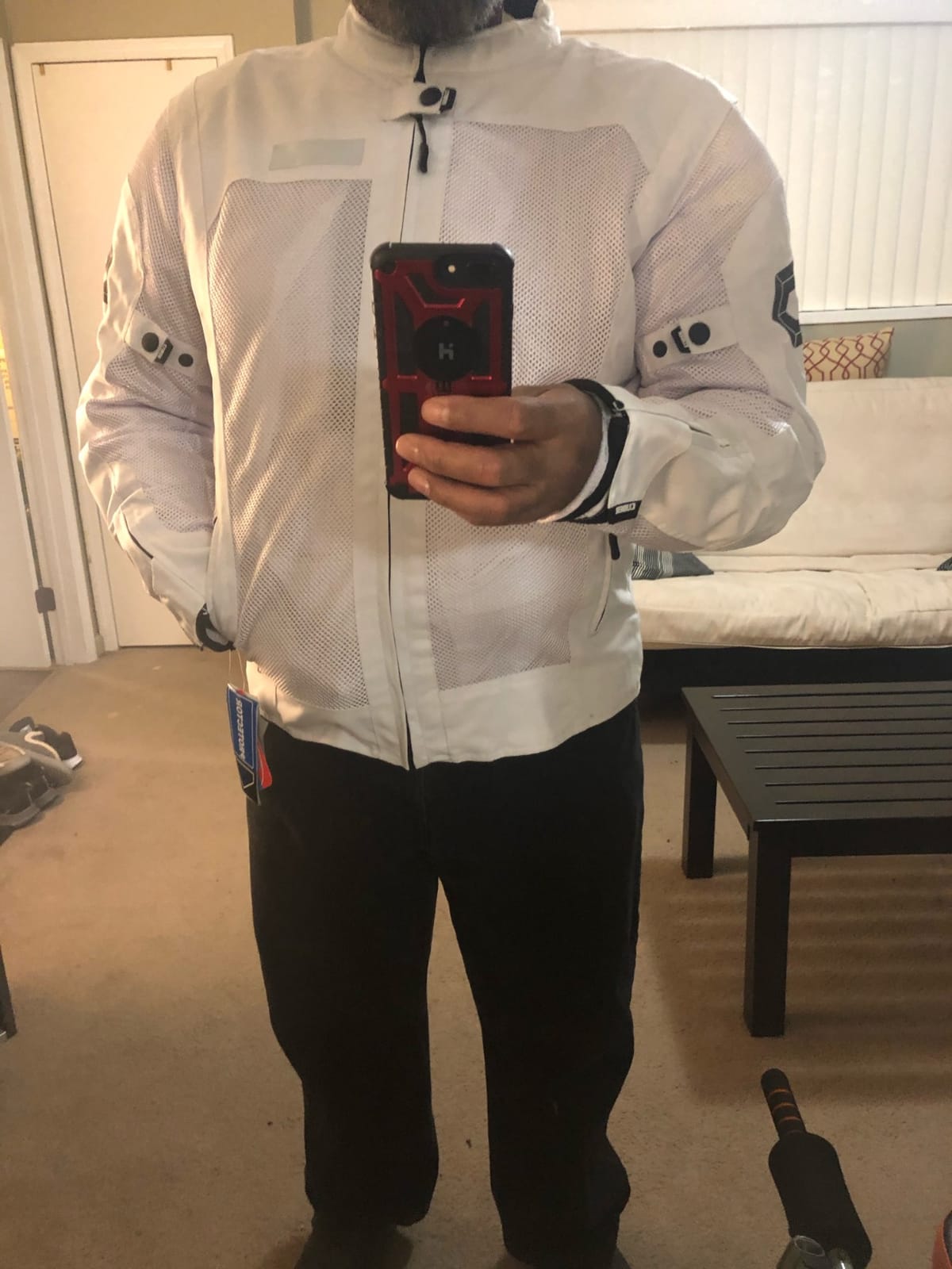 CUBER MOTORCYCLE BREATHABLE MESH JACKET MENS WITH CE ARMOR BIKERS RACING GEAR, SUMMER MOTORBIKE PROTECTIVE JACKET customer photo 1
