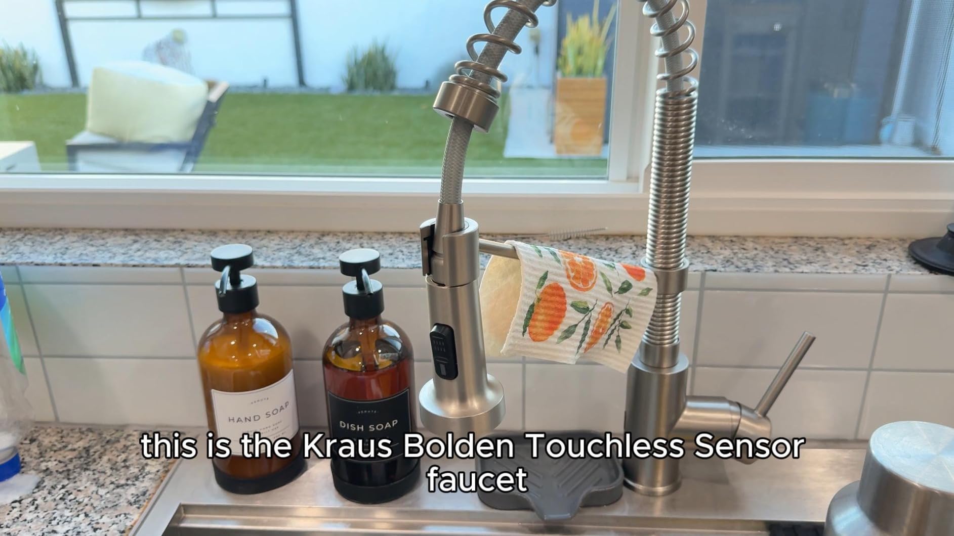KRAUS Bolden Touchless Sensor Commercial Style 2-Function Single Handle Pull Down Kitchen Faucet in Spot-Free Stainless Steel, KSF-1610SFS customer photo 2