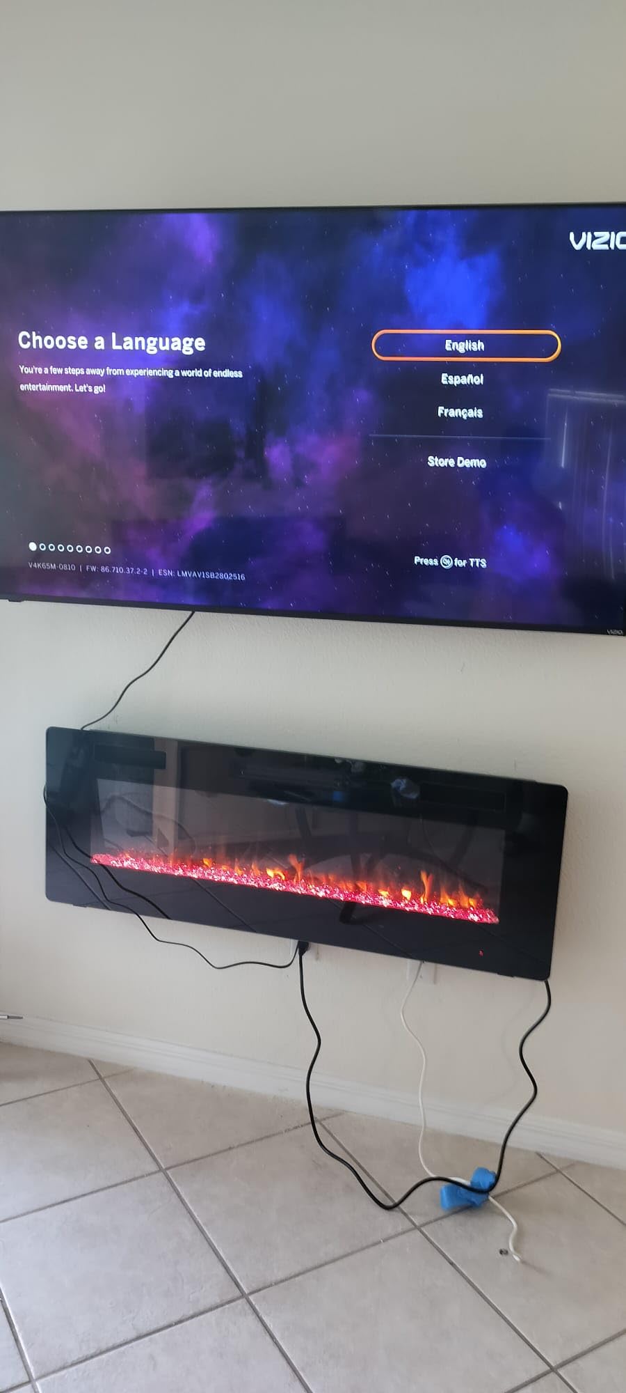 50 inch Electric Fireplace Recessed and Wall Mounted Insert Update | Fireplace Heater with Ultra-Thin Lightweight LED Flush Mount Linear Fit, Timer, Touch Screen, Remote Control, Black customer photo 2