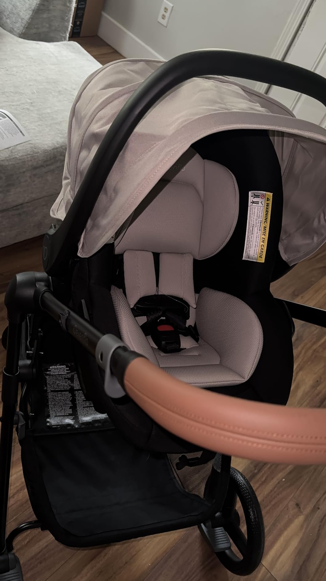 Evenflo Pivot NXT Travel System with LiteMax NXT Preemie and Infant Car Seat | 6 Modes of Use, Rear-Facing Lightweight Car Seat for Infants & Preemie 3-30 lbs, Stroller up to 50 lbs (Latte Tan) customer photo 2