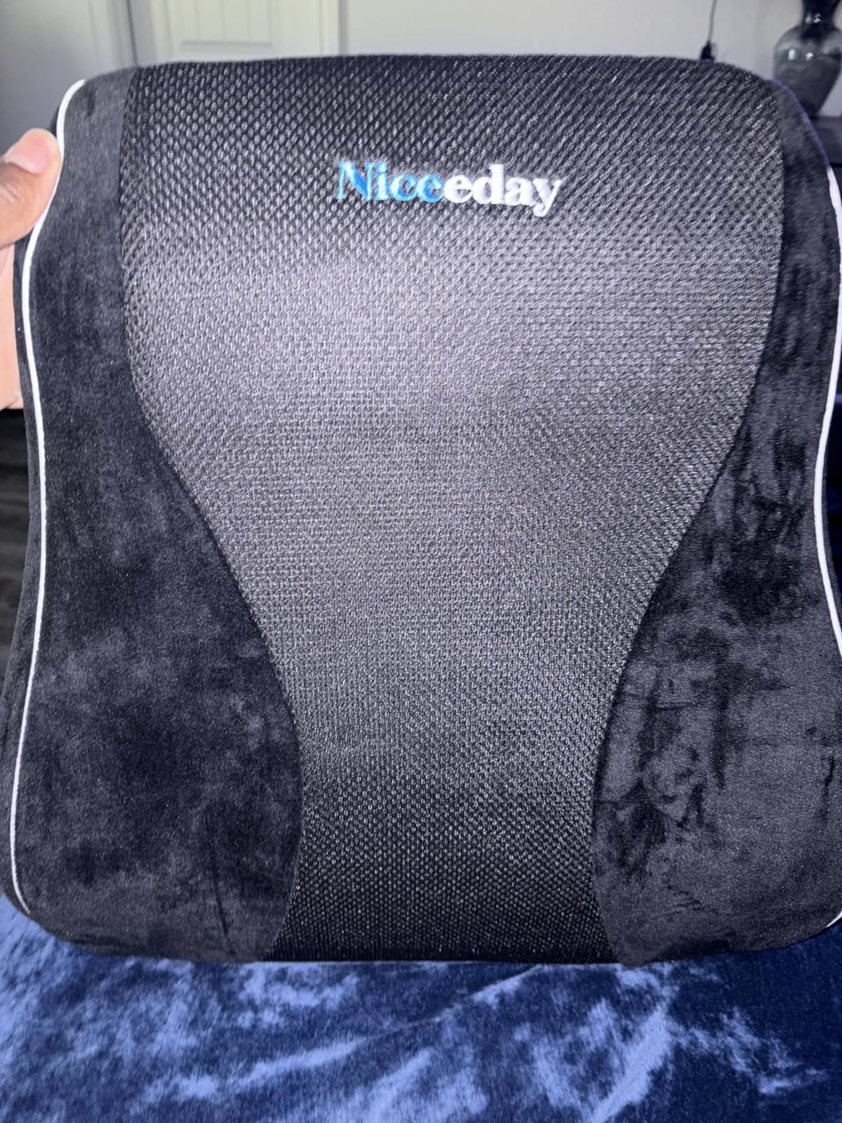 Niceeday Lumbar Support Pillow for Office Chair Car Back Support Pillow, Memory Foam Gaming Chair Desk Chair Back Cushion for Lower Back Pain Relief, Ergonomic Back Rest, Office Home Essentials customer photo 2