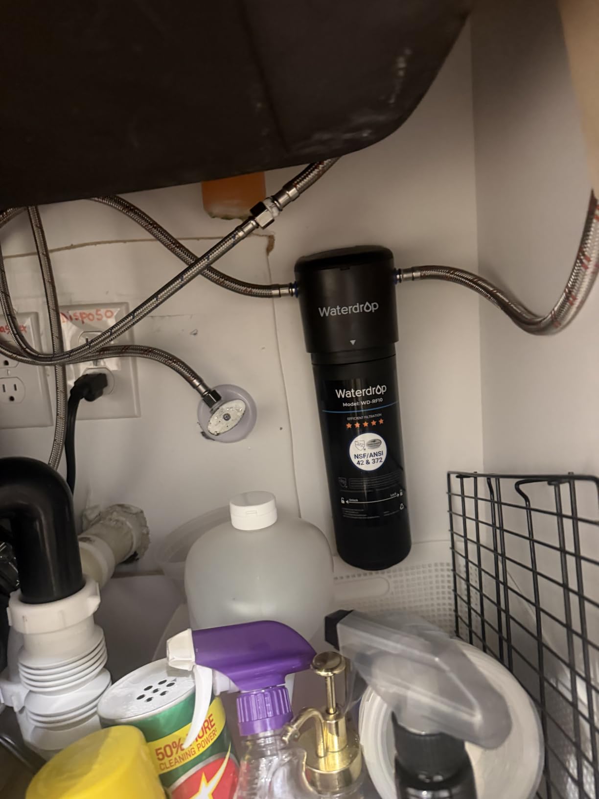 Waterdrop 10UA Under Sink Water Filter System, NSF/ANSI 42 Certified 1 Year | Reduces PFAS, PFOA/PFOS, Lead, Chlorine, Bad Taste & Odor, Under Counter Water Filter Connects Directly to Your Faucet customer photo 2