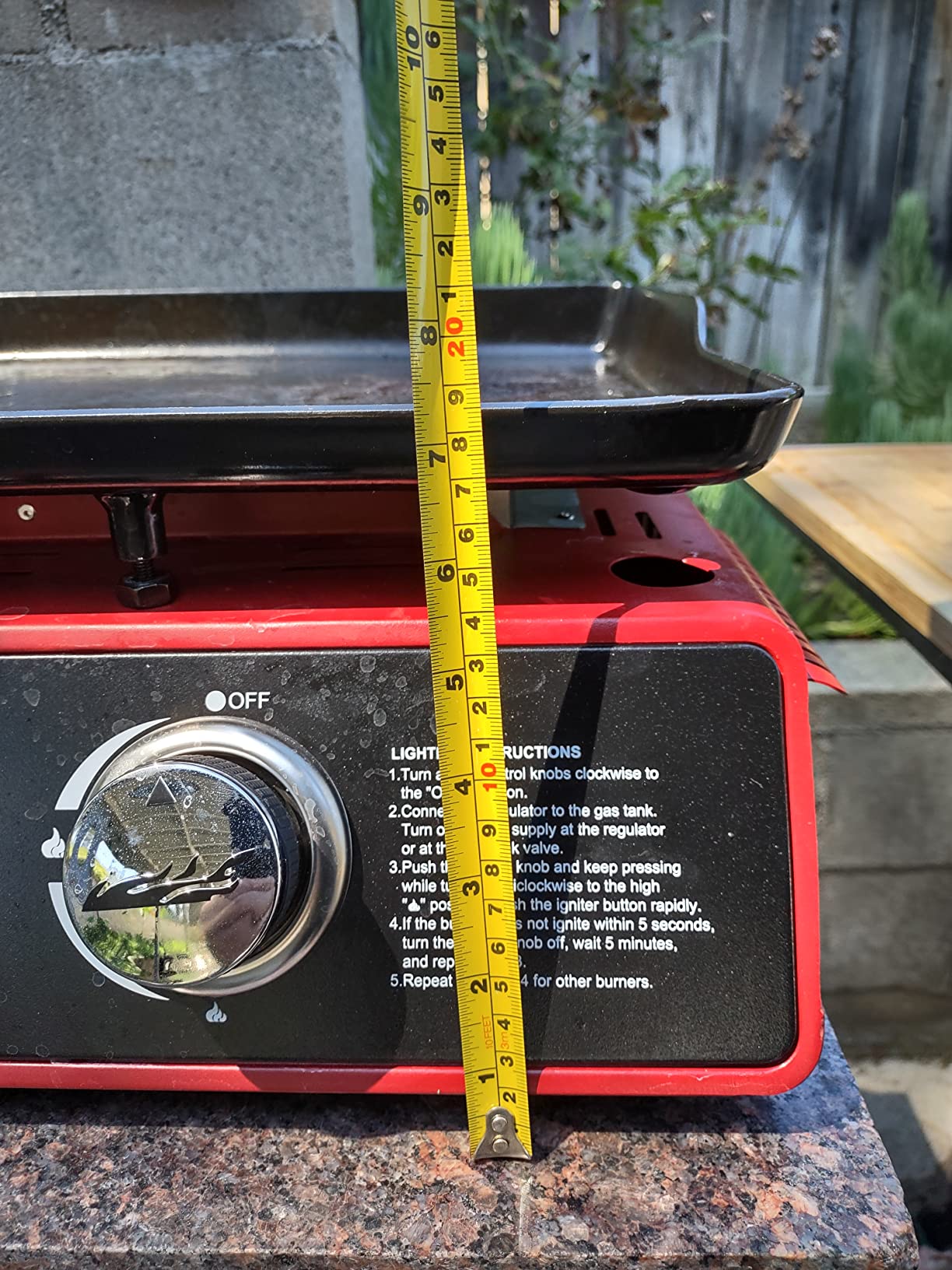 Royal Gourmet PD1301R 3-Burner Tabletop Propane Gas Griddle with Cover, 24 Inch customer photo 1