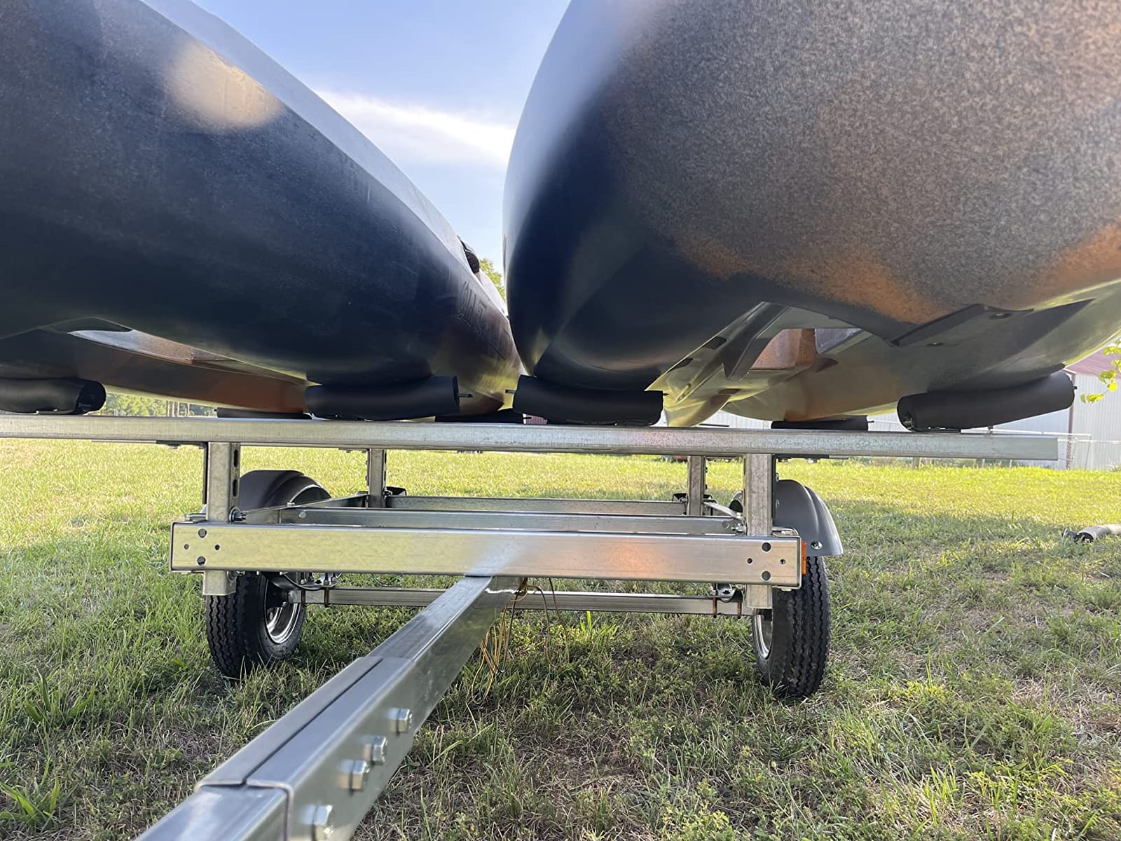 Malone MPG586XV EcoLight 2 Kayak Trailer with 2 V-Rack Kayak Carriers | 14' / 400 lbs Capacity | Fully Submersible | Marine Grade Galvanized Steel Construction customer photo 1