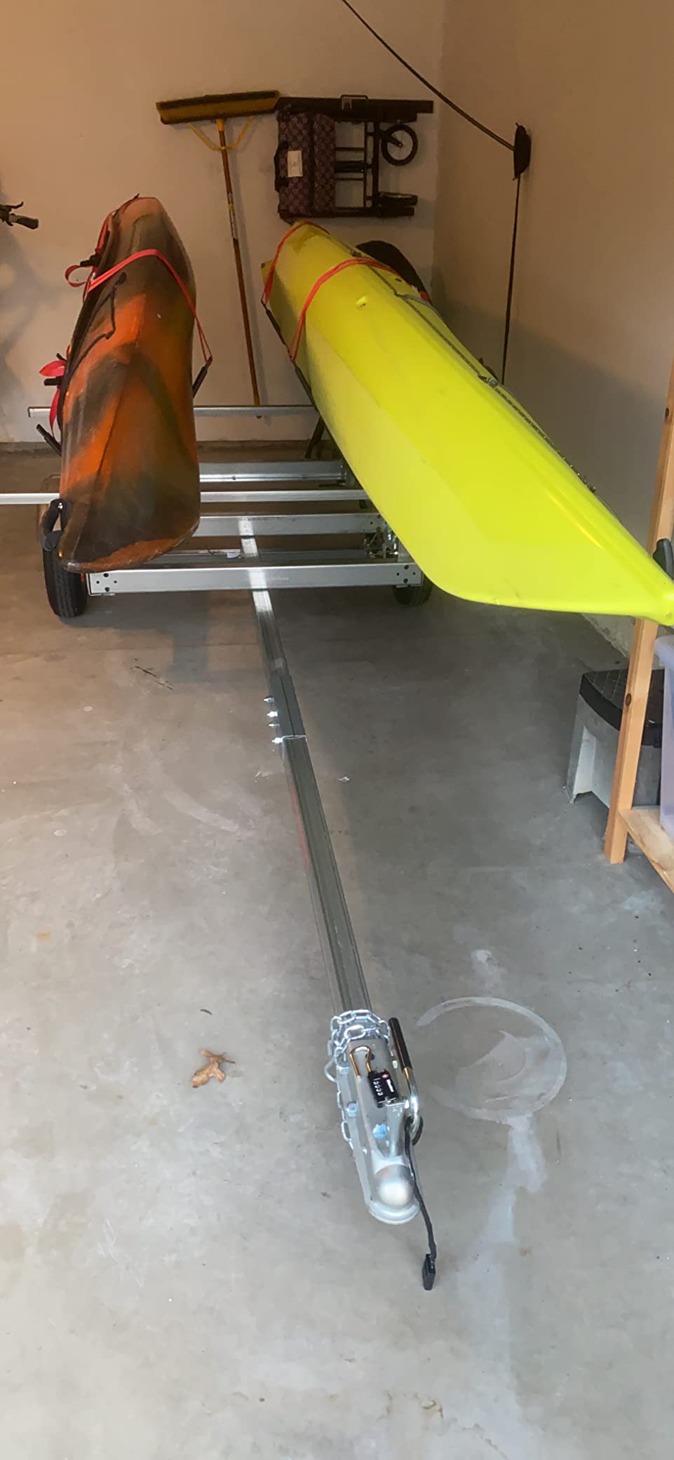 Malone MPG586XJ EcoLight 2 Kayak Trailer with 2 J-Rack Kayak Carriers | 14' / 400 lbs Capacity | Fully Submersible | Marine Grade Galvanized Steel Construction customer photo 1