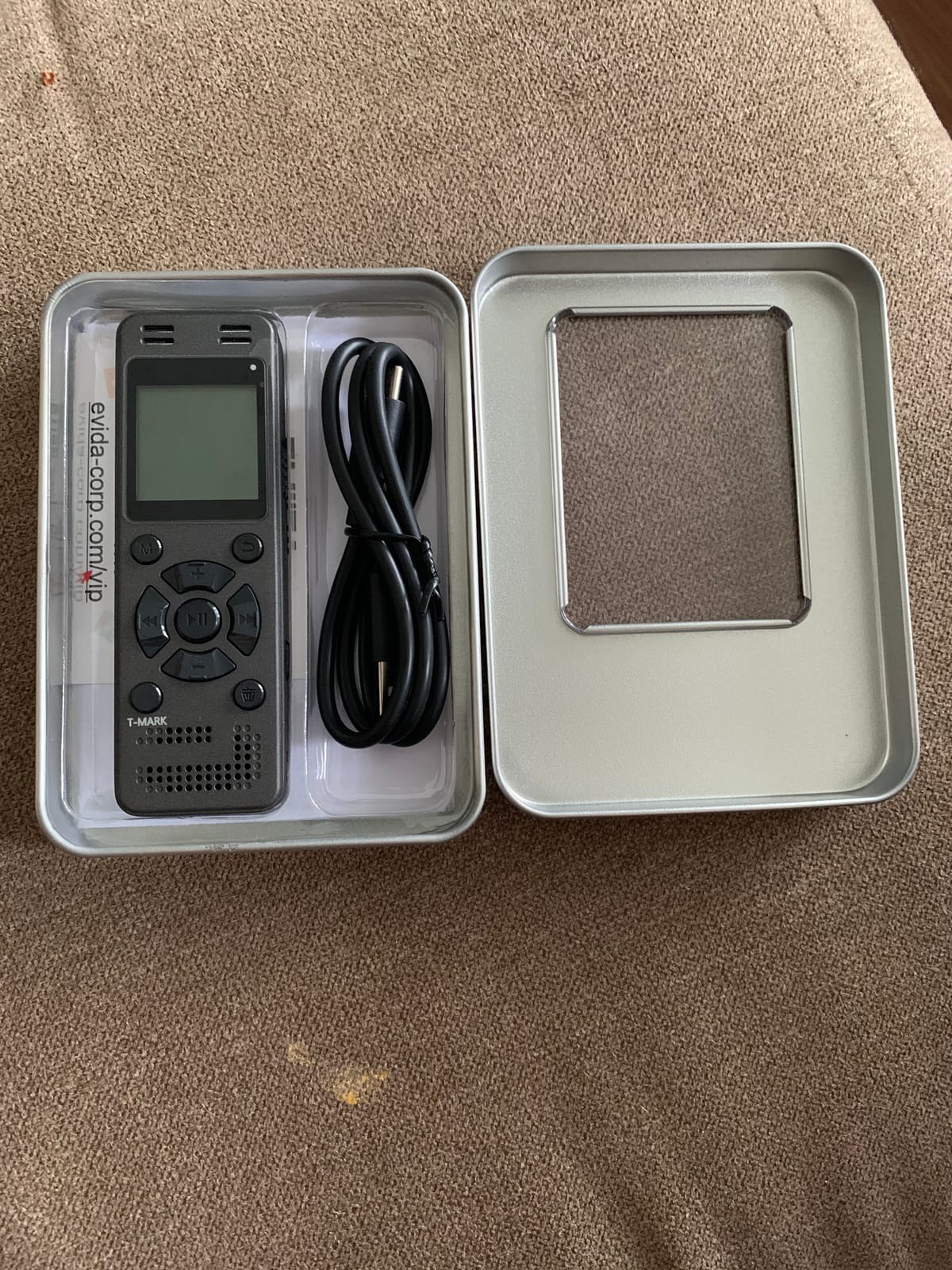 128GB Digital Voice Recorder for Lectures Meetings - EVIDA 9296 Hours Voice Activated Recording Device Audio Recorder with Playback, Password customer photo 1