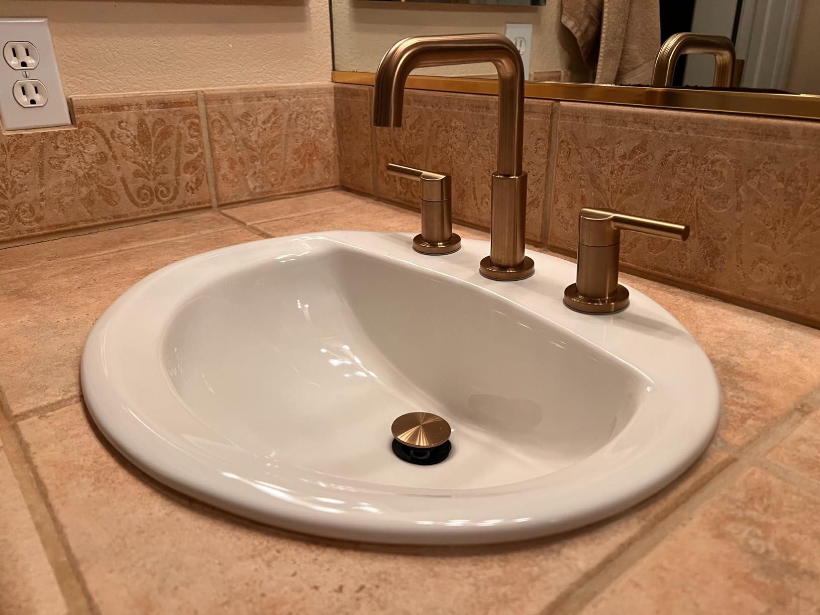 Delta Nicoli Chrome Faucet 3 Hole, 8 Inch Widespread Bathroom Sink Faucet for Vanity, Push-Pop Drain Assembly, Chrome 35849LF customer photo 1