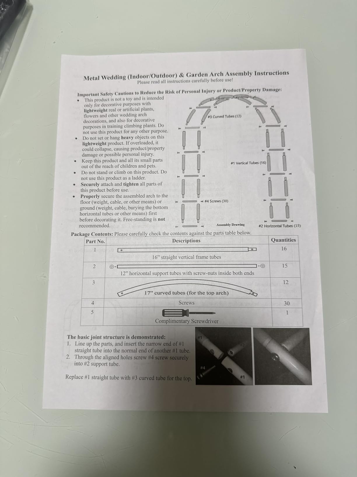 Adorox 7.8ft Garden Arch Trellis for Climbing Plants, Metal Arch Frame, Pumpkin Archway Outdoor Garden Arbors and Arches for Halloween Christmas Birthday Party Baby Shower Decoration (Black) customer photo 2