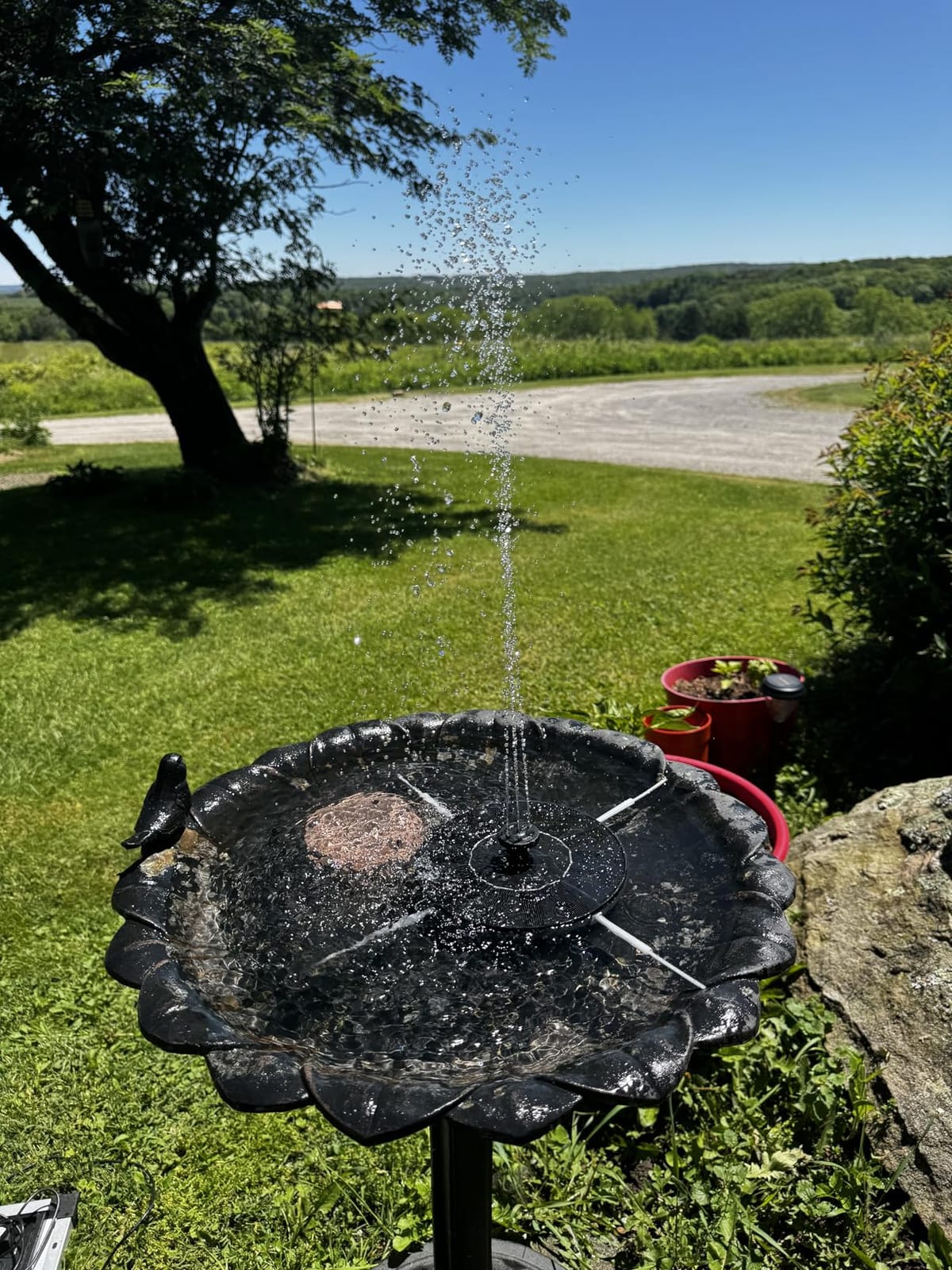 Mademax Solar Bird Bath Fountains, Upgrade 1.4W Solar Fountain Pump with 8 Nozzles & 4 Brackets, Free Standing Floating Solar Powered Water Fountain Pump for Bird Bath, Garden, Pond, Pool, Outdoor customer photo 2